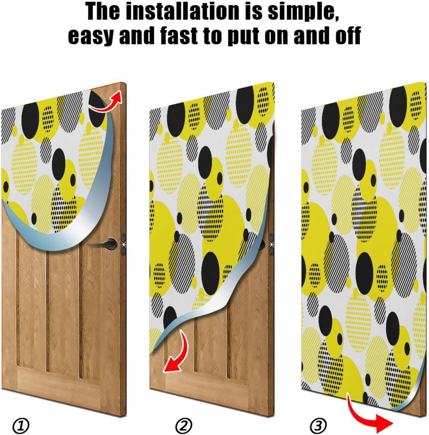 Susiyo Dots Halloween Door Cover Stretch Fabric Decor