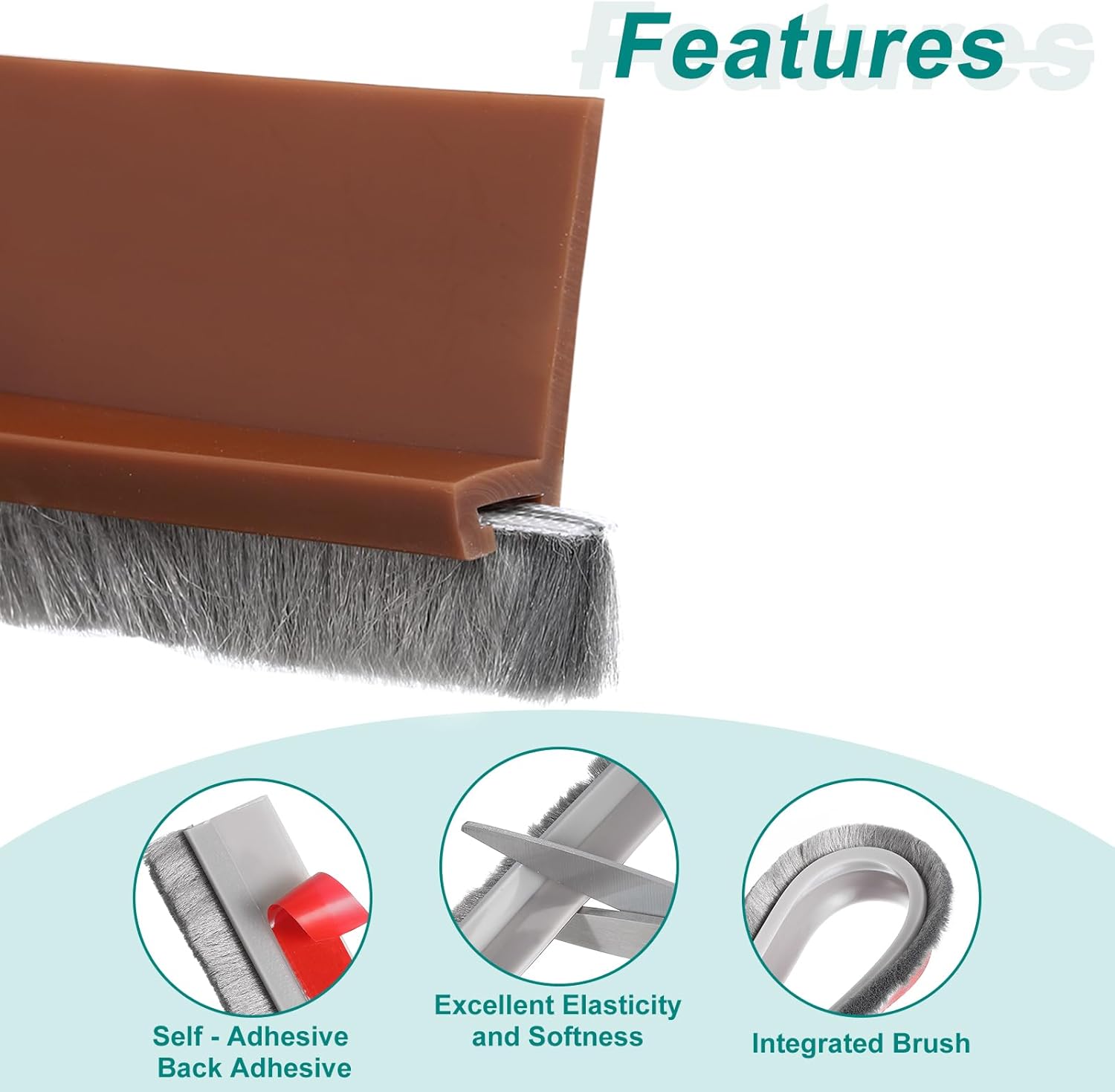 UXCELL Door Sweep 2 x 40 Draft Stopper for Doors
