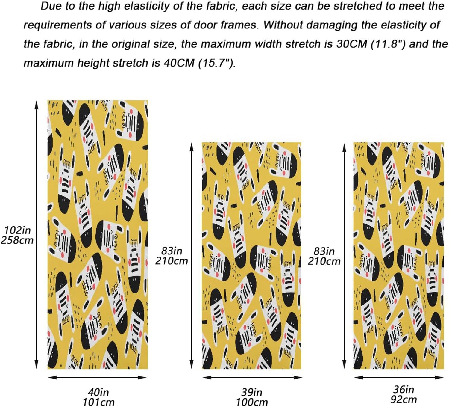 Susiyo Cartoon Zebras Halloween Door Cover 32x79in