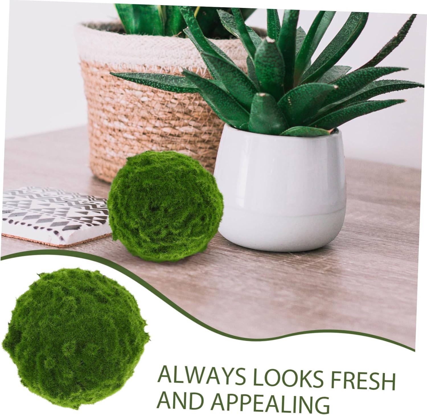 VICASKY Realistic Artificial Moss Decor Spheres