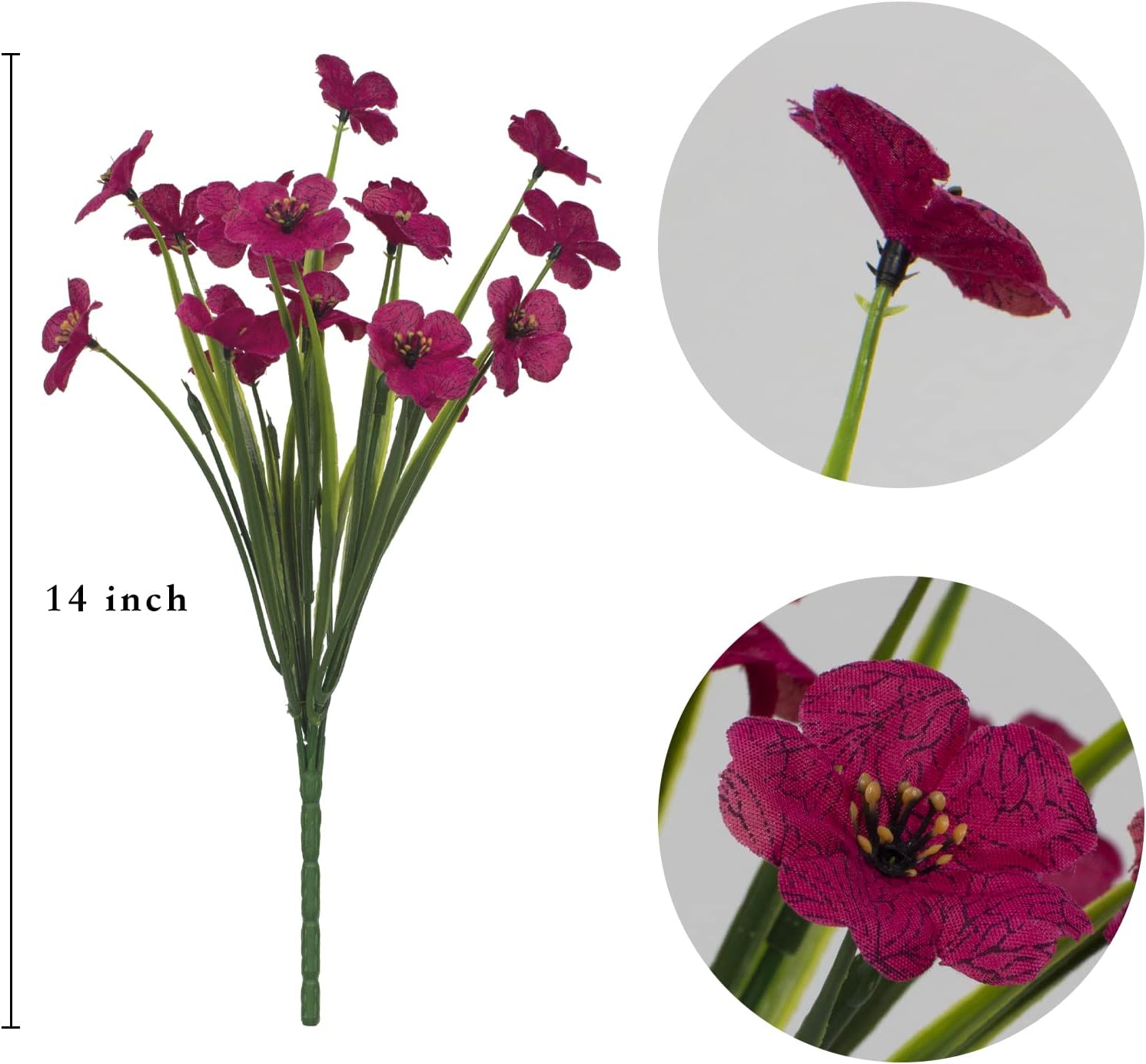 48 Bundles UV Resistant Artificial Outdoor Flowers