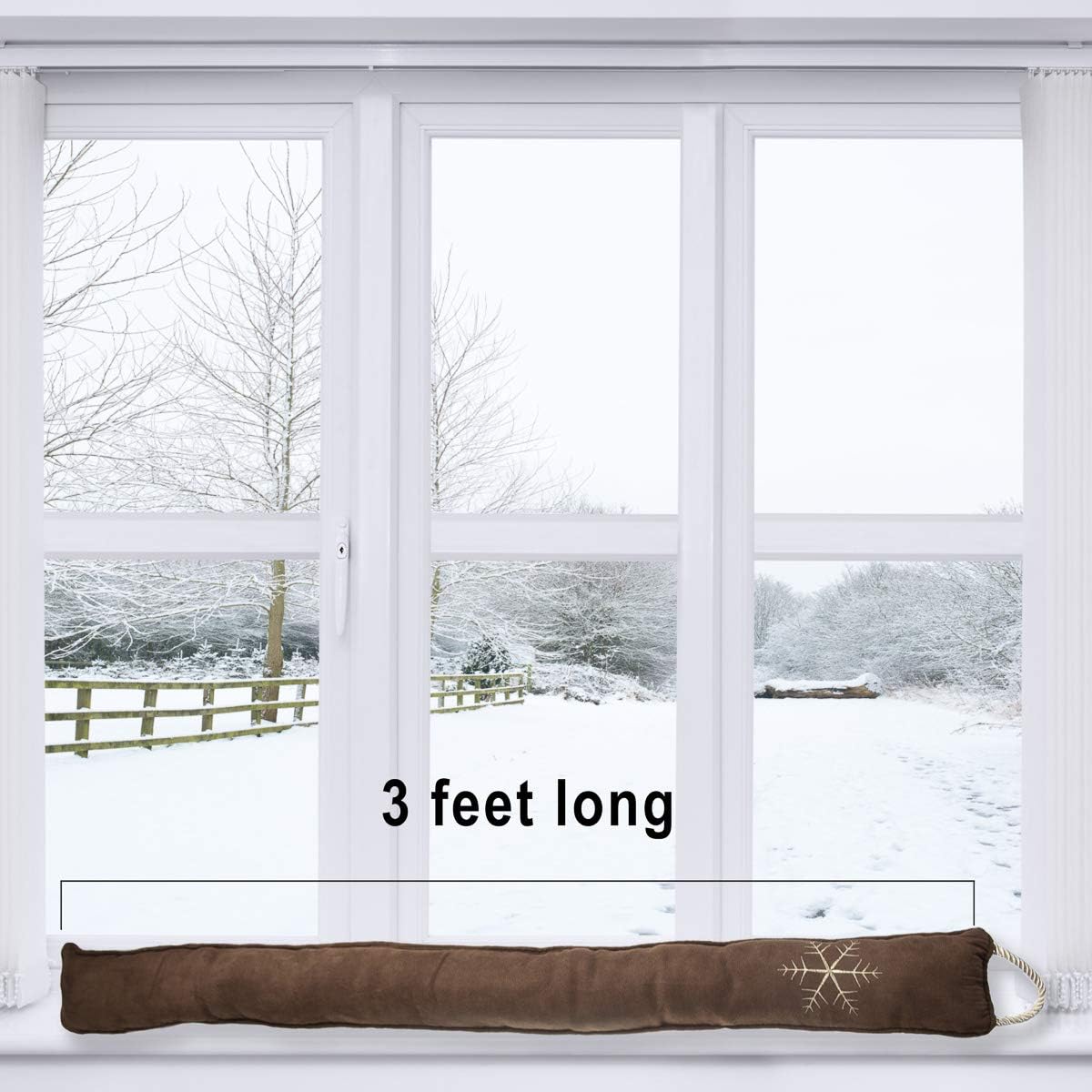 Simply Genius Cold Weather Draft Stopper 36 Inch Brown