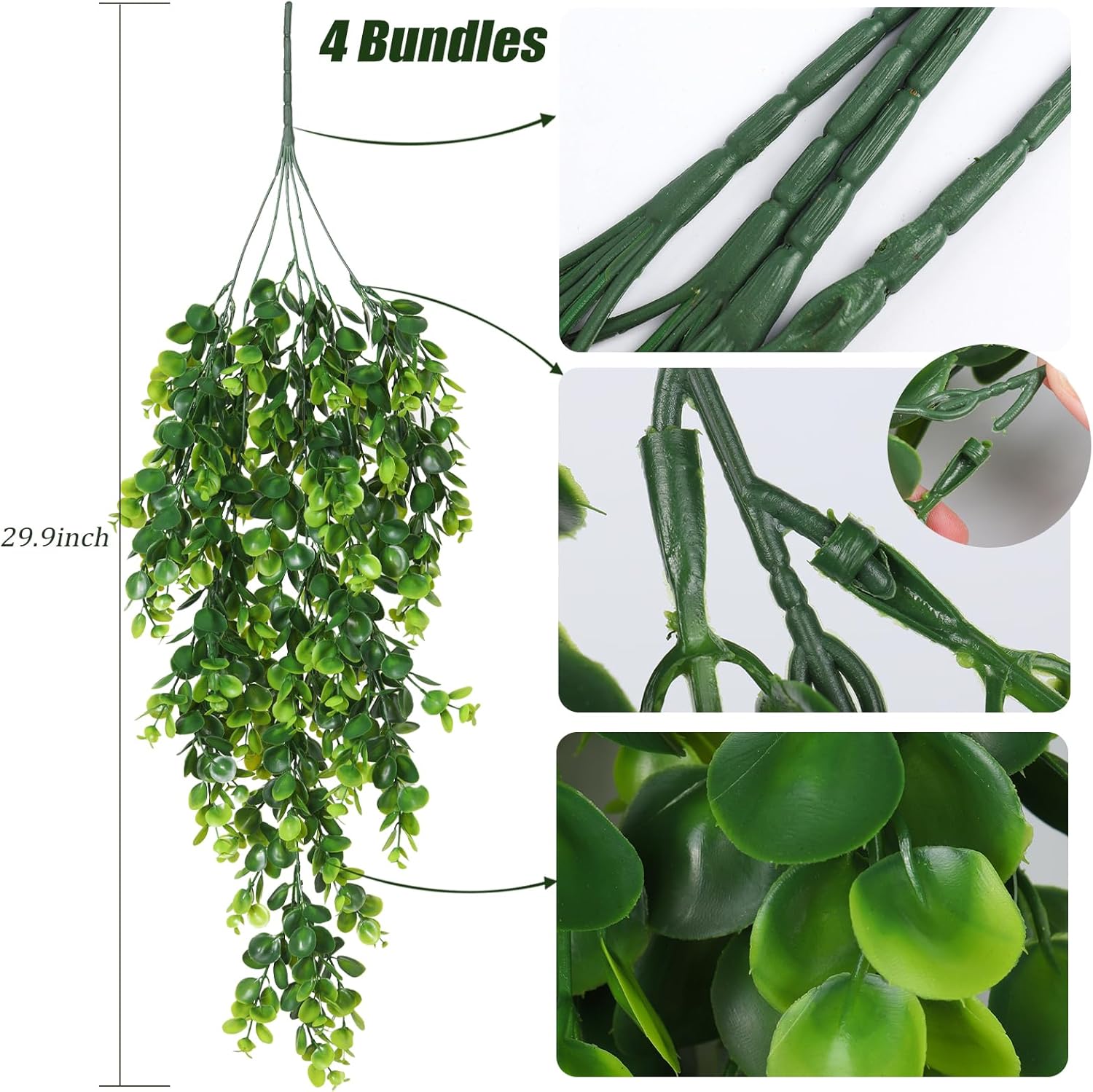 RECUTMS Artificial Plants with 50 Twigs for Home Decor