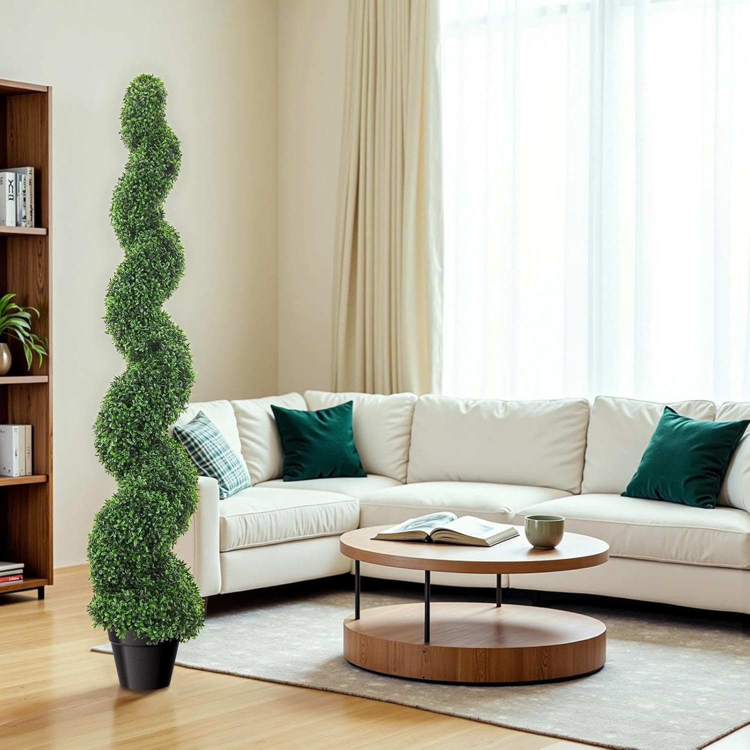 Artificial Boxwood Tree 59 Inch Outdoor Decor