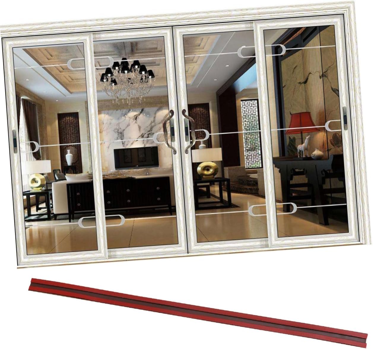 Gadpiparty Under Door Draft Stopper Seal Strip Brown