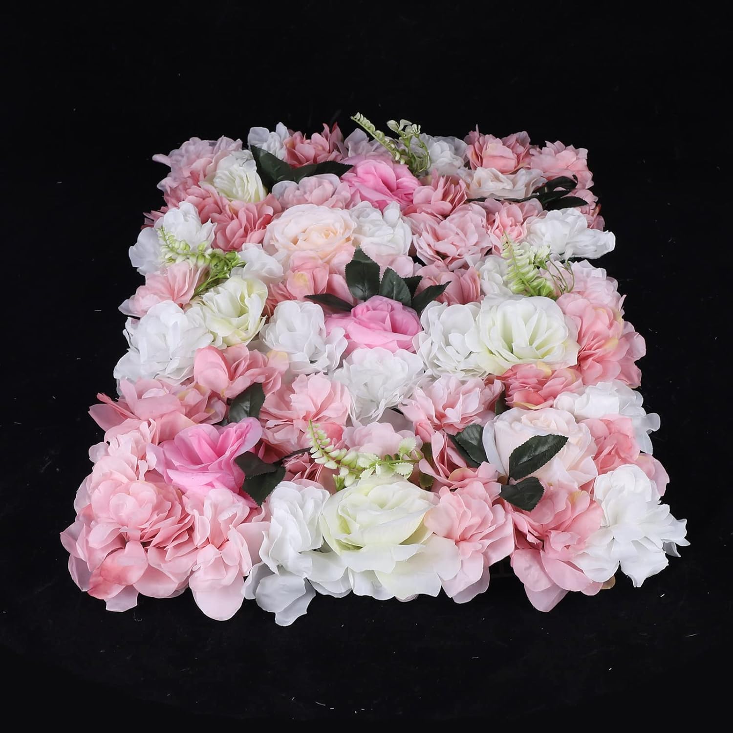 12Pcs Pink White Rose Wall Panel 3D Decor