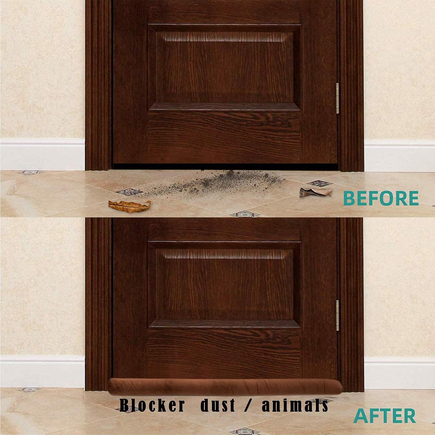 Tormays Door Draft Stopper Double Sided Adjustable Velvet Seal