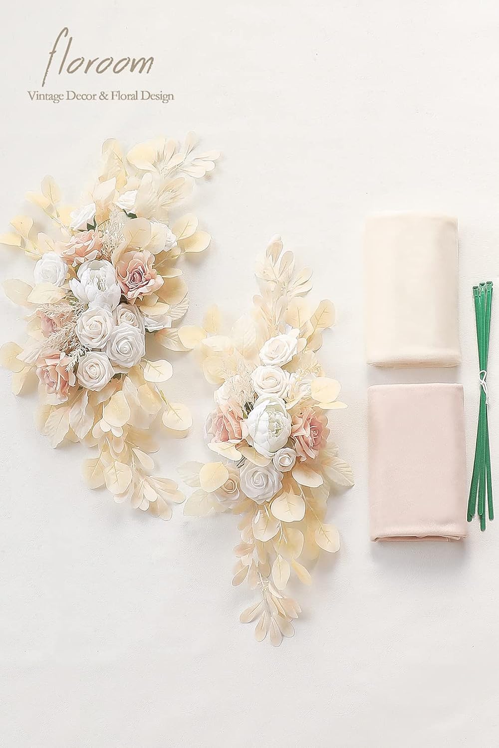 Floroom Arch Flowers with Drapes Kit Pack of 4