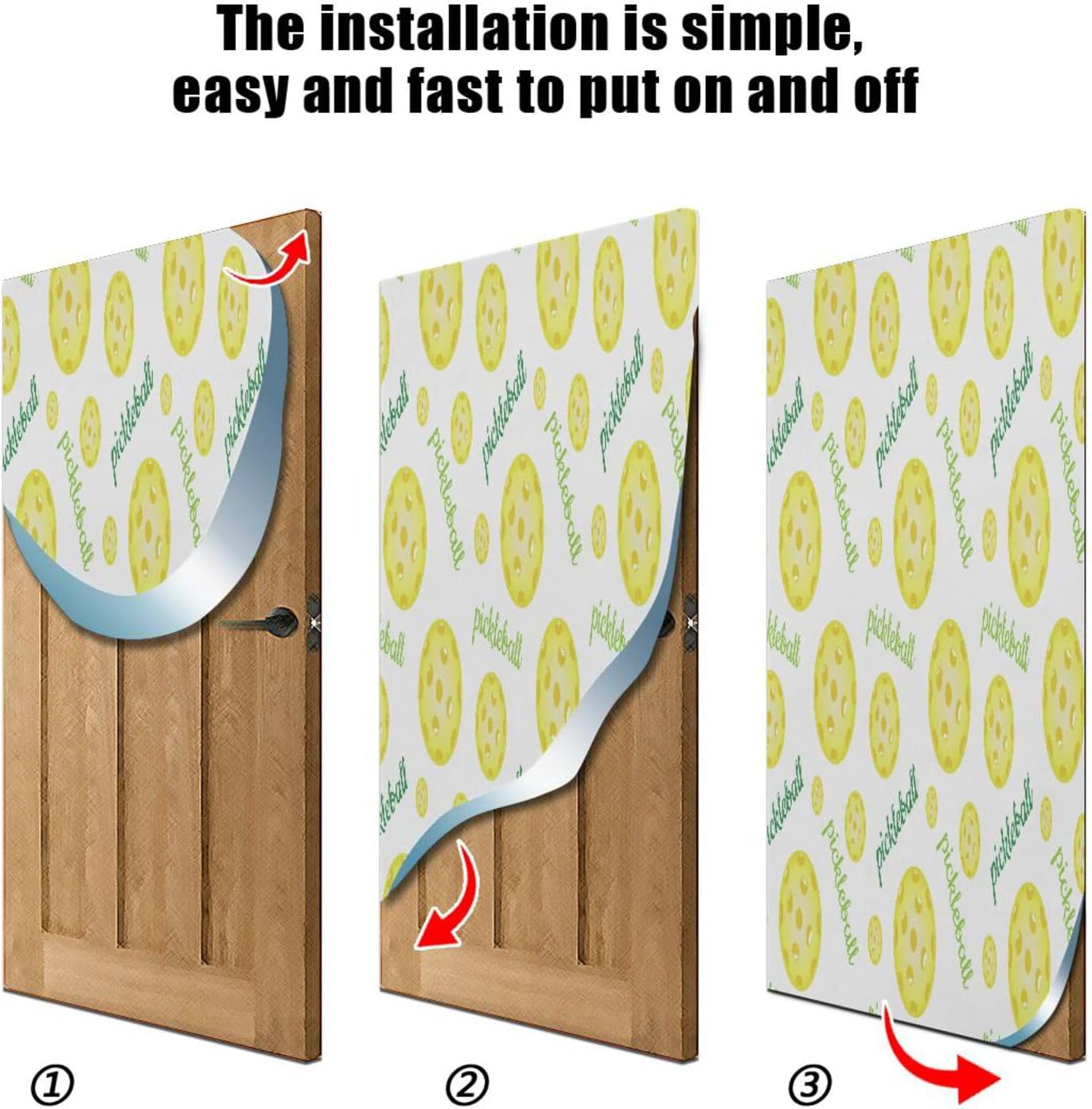 Susiyo Yellow Pickleball Halloween Door Cover