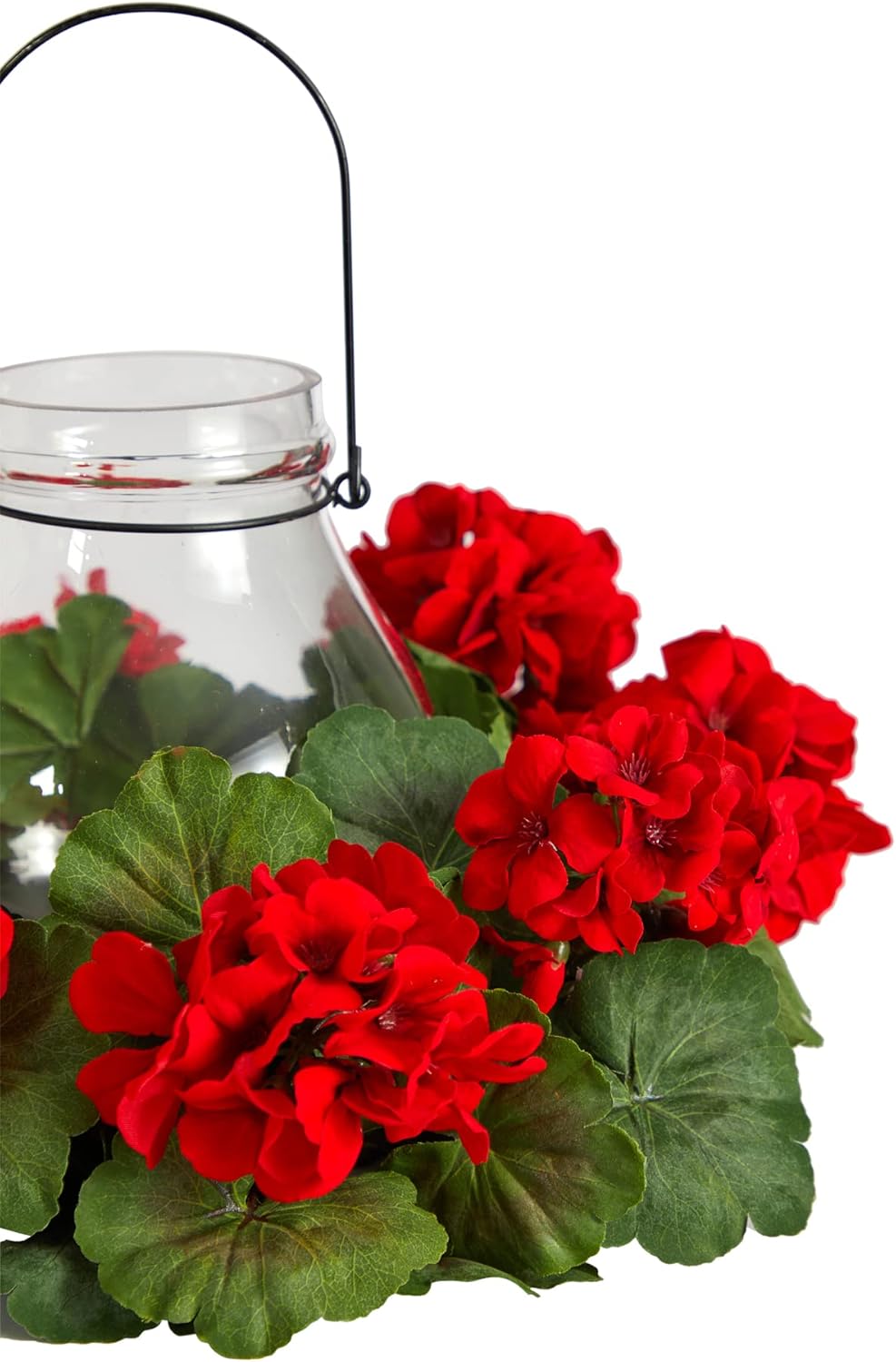 Nearly Natural 16 Inch Artificial Geranium Candelabrum