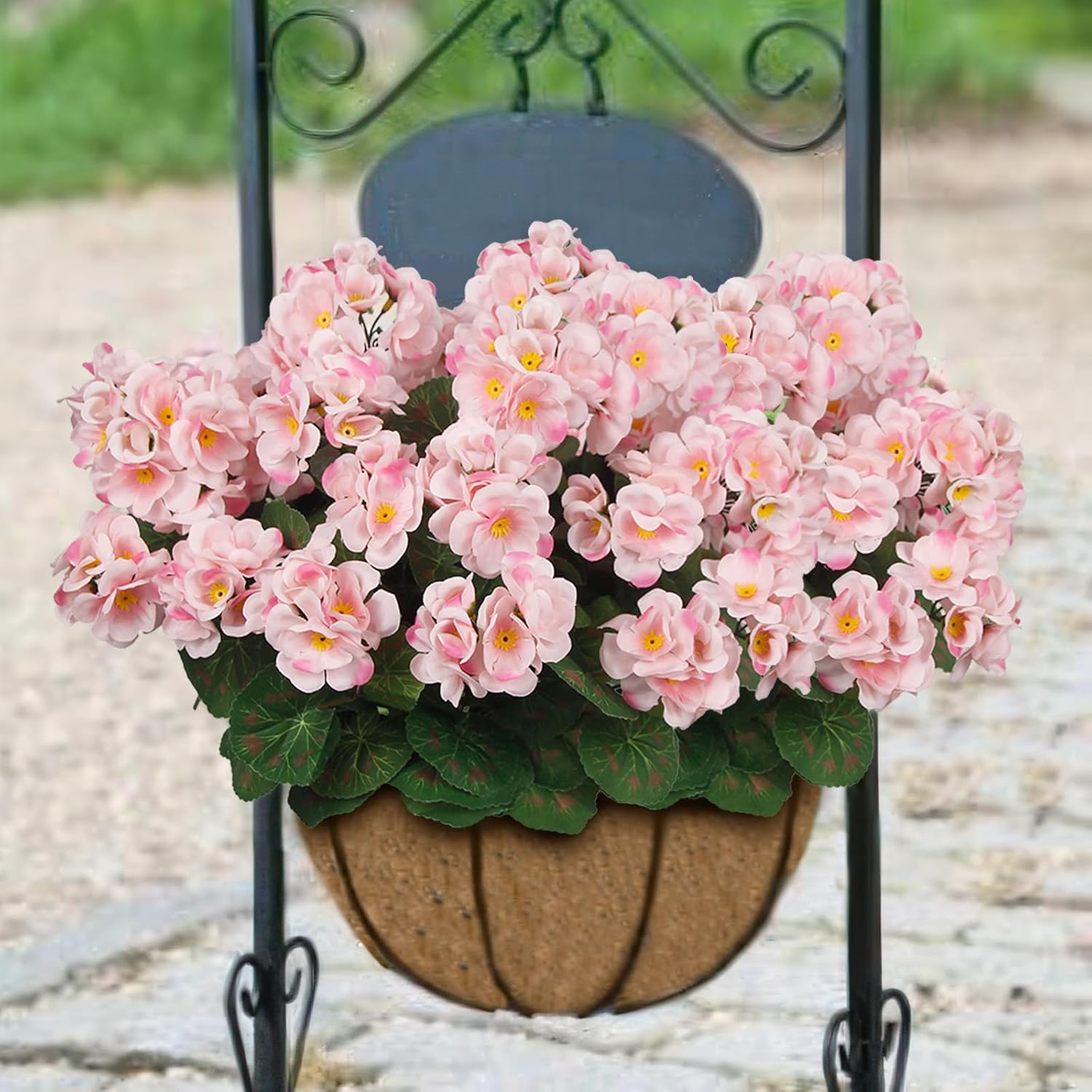 8 Pcs Artificial Geraniums Pink For Garden Home Decor