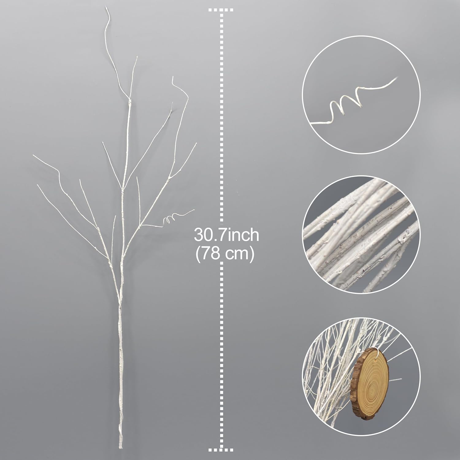 ChopiLine 10PCS Lifelike Curly Willow Branches for Vase Decor