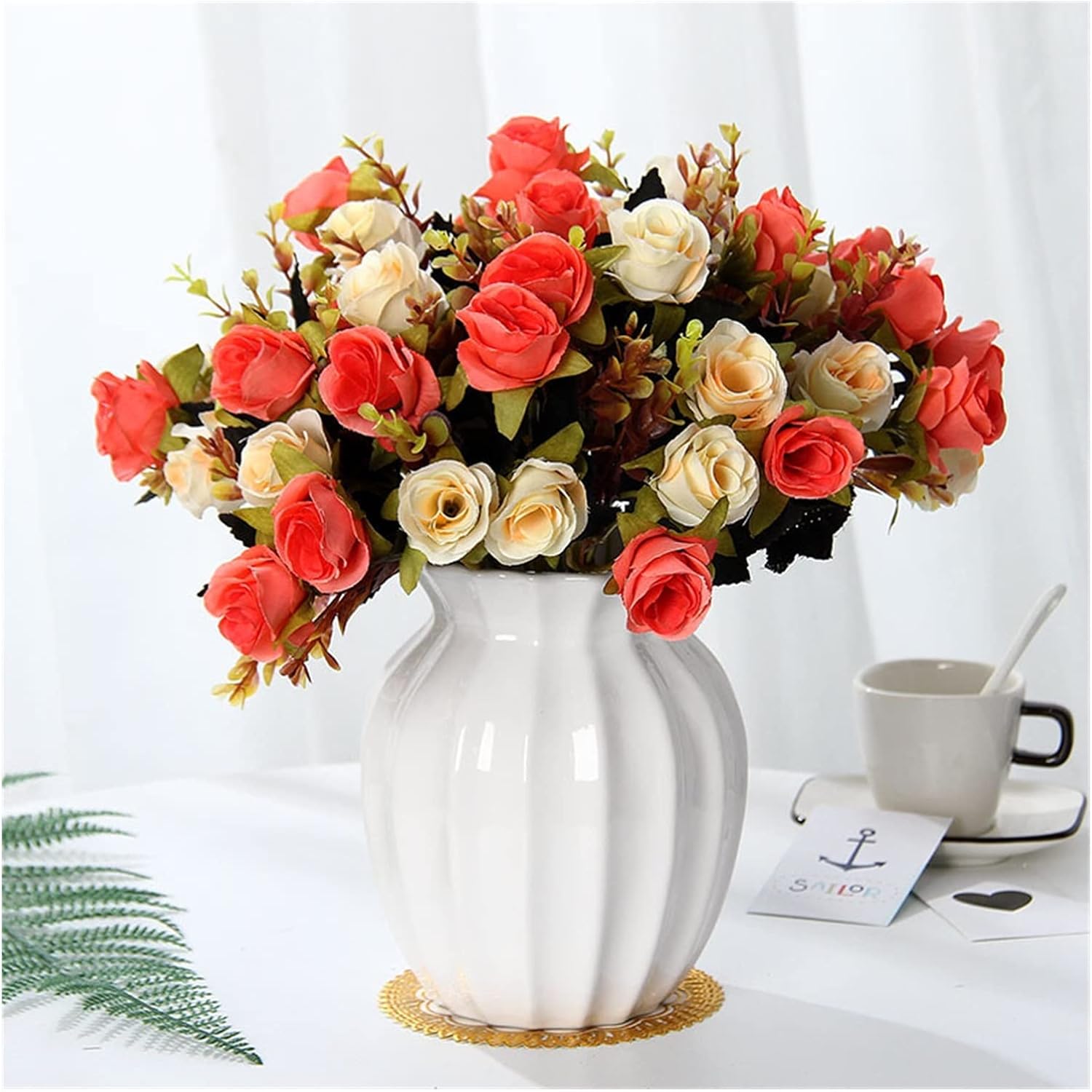 GaRcan Artificial Flowers Bouquet with Silk Rose Peony Hydrangea