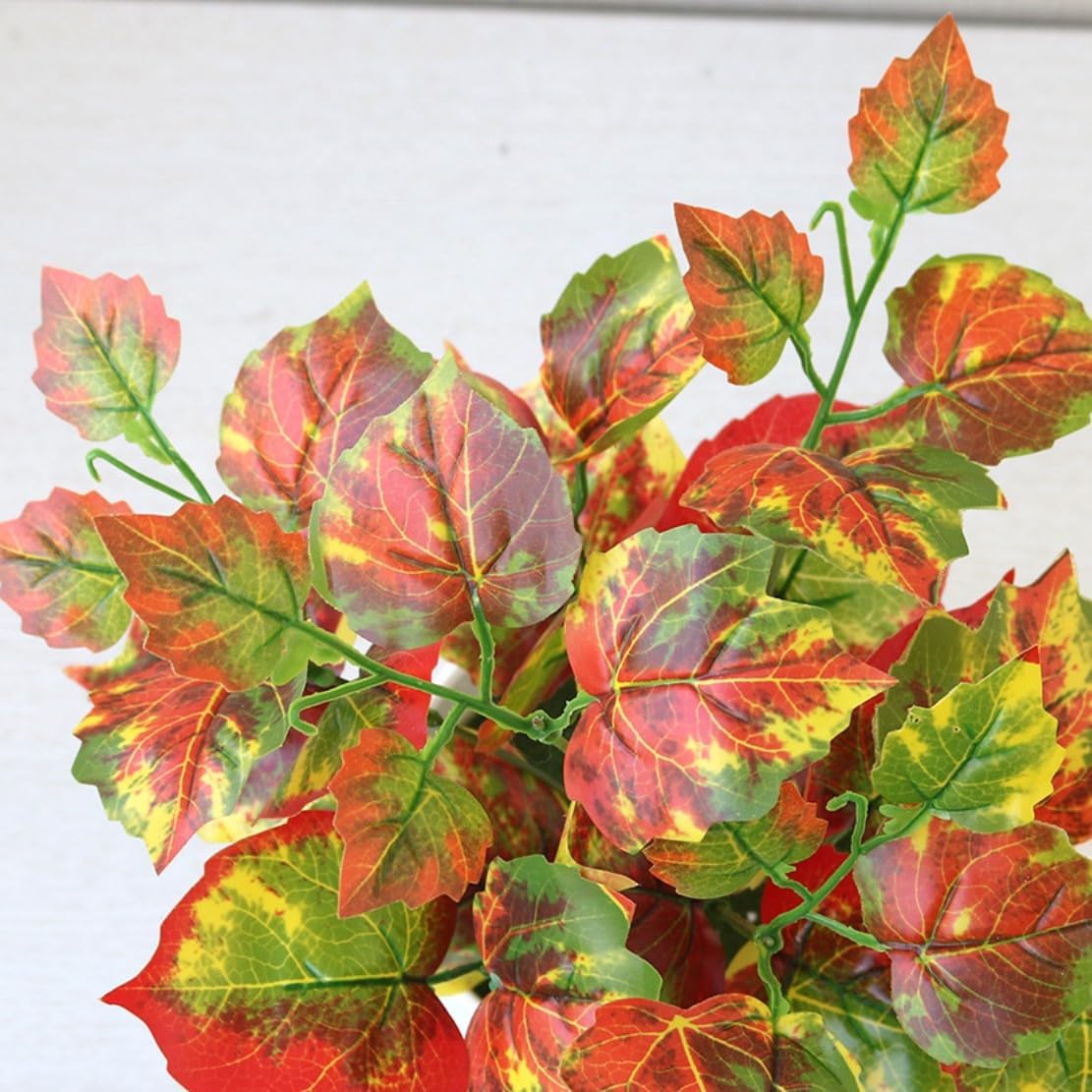Bincy 12Pack Artificial Maple Leaves for Autumn Decor