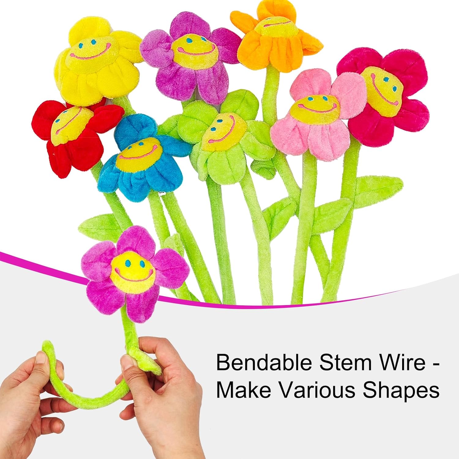 KWAGOCAR 8 Pack Artificial Plush Flowers Curtain Tiebacks