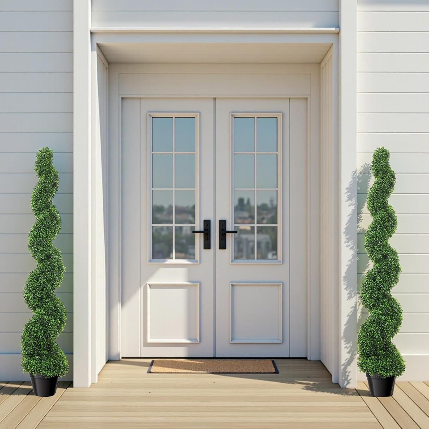 Artificial Boxwood Tree 59 Inch Outdoor Decor