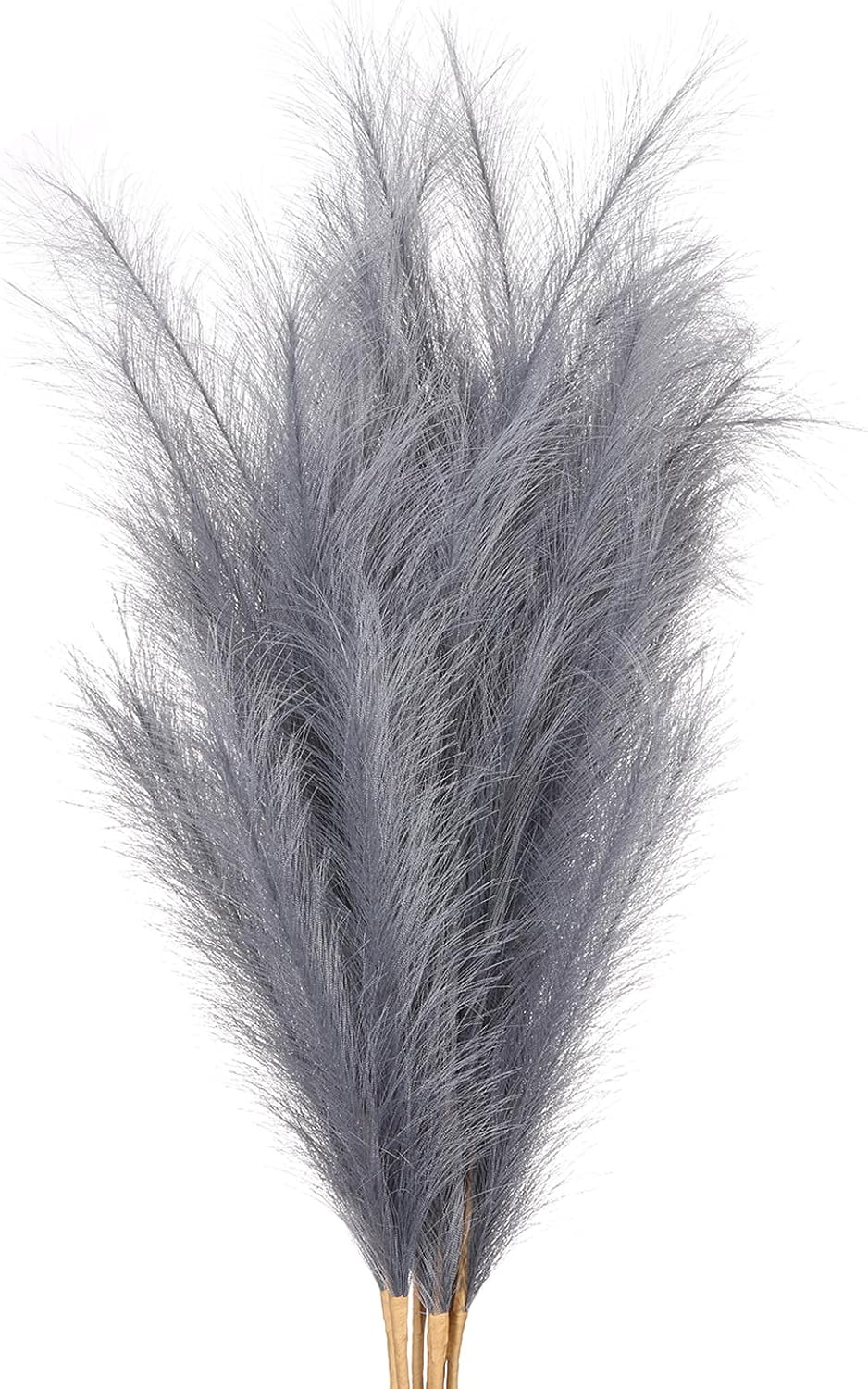PATIKIL 378in Tall Artificial Pampas Grass 7pcs Gray Fluffy Decor