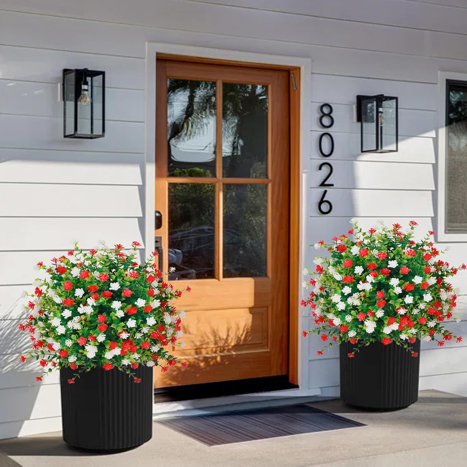 Artificial Topiary Ball with Ground Spike Set of 2