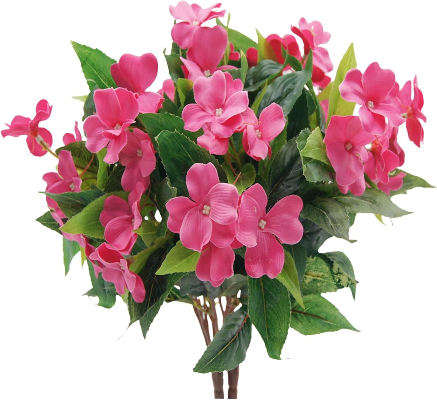 FERIAL Artificial Impatiens Bouquet for Outdoor Garden Decor