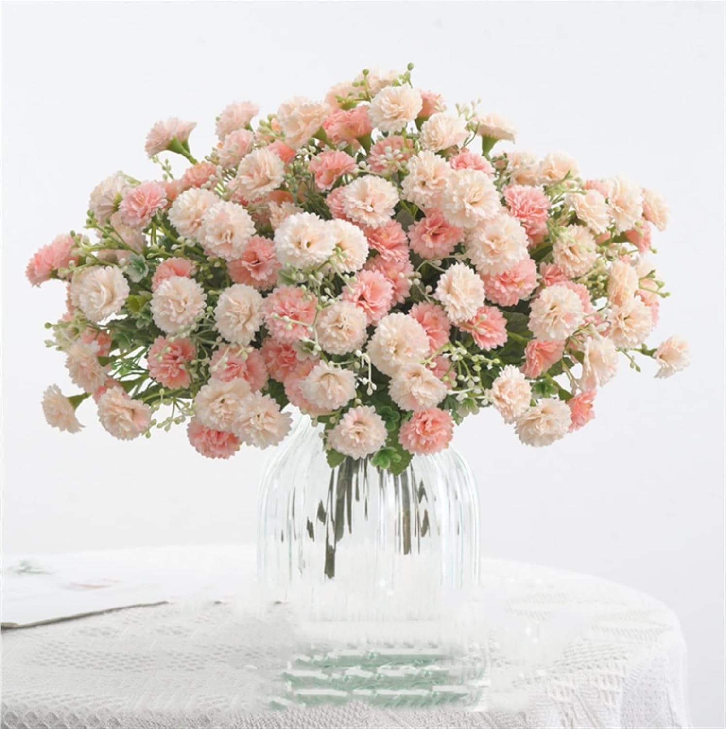 GaRcan Artificial Flowers 20 Head Bunch Lilac Carnations