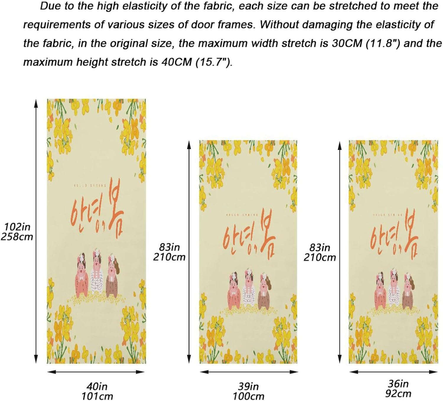 Susiyo Spring Yellow Halloween Door Cover