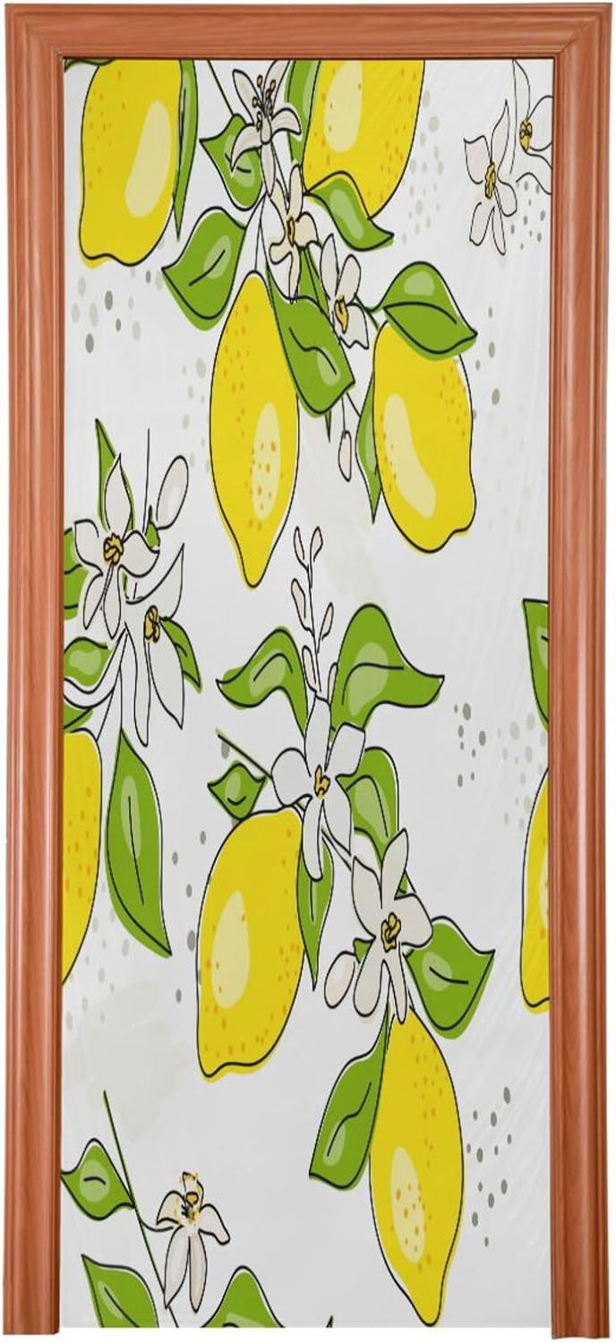 Susiyo Rellow Lemon Tree Halloween Door Cover