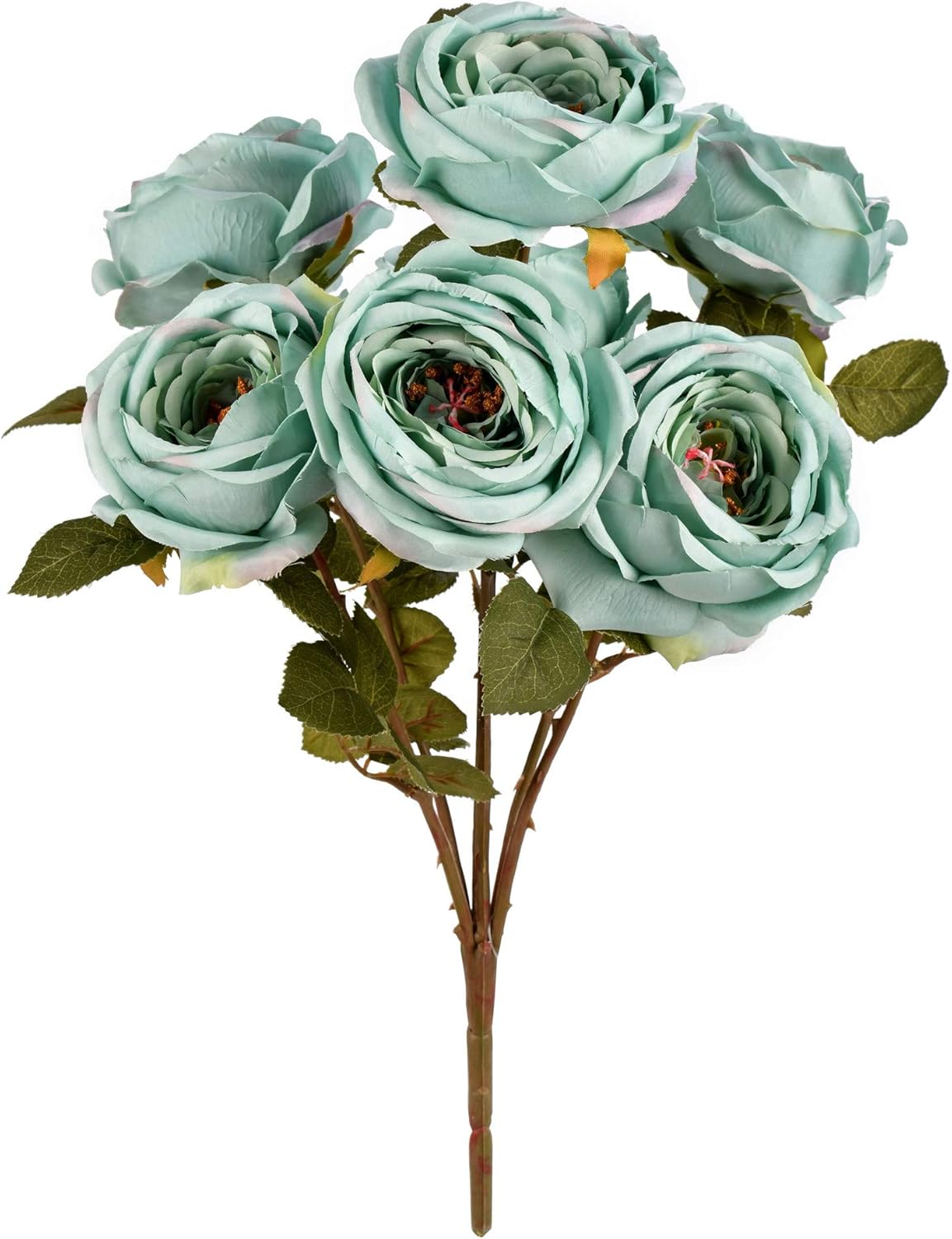 Vickerman Artificial Powder Blue Rose Bush 175 Inch