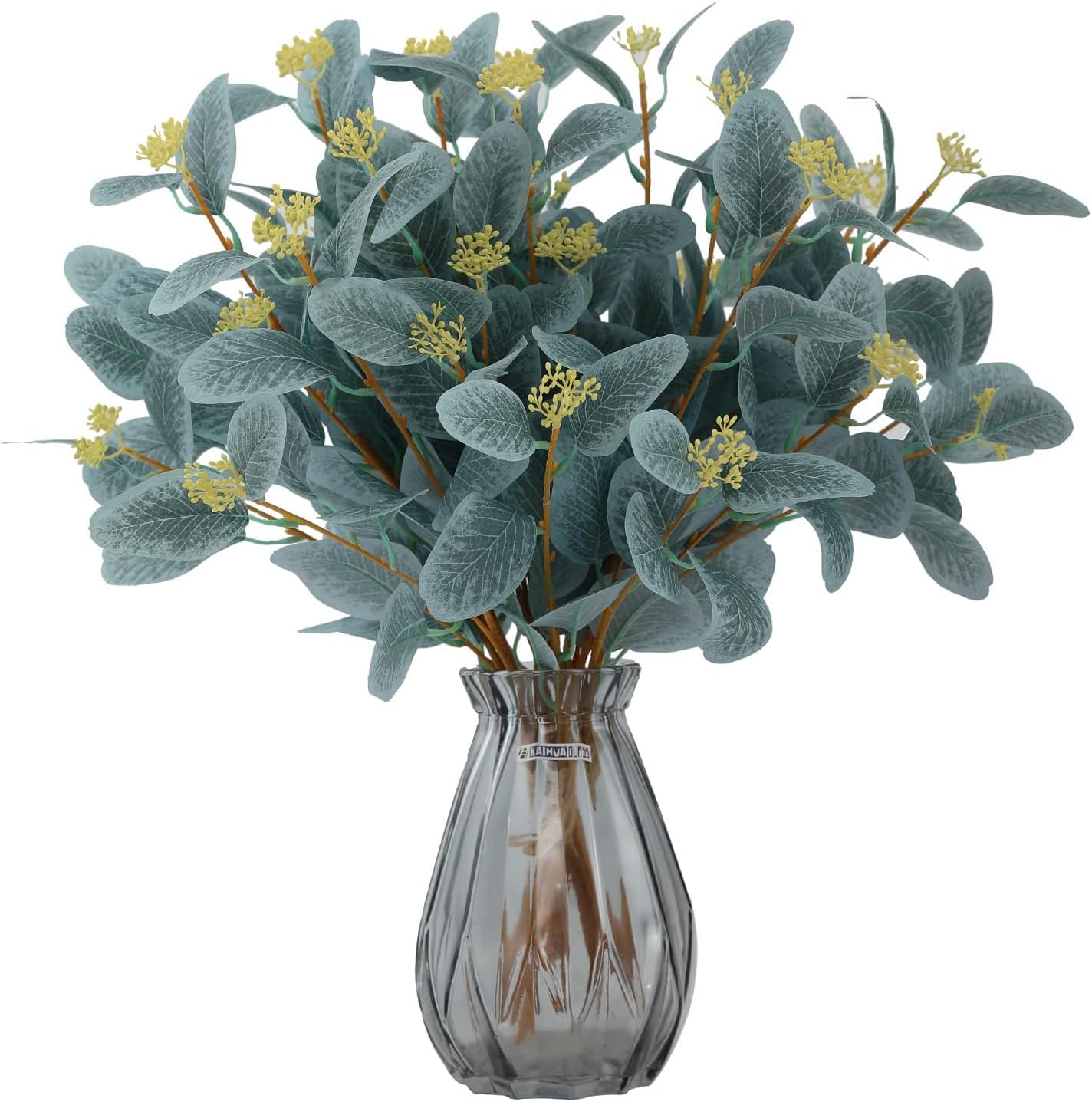 Rosscer 12Pcs Artificial Eucalyptus Stems with Leaves and Berries