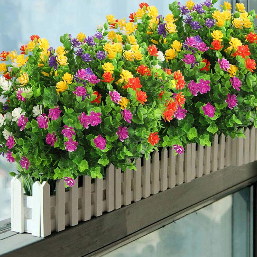 Bincy 12 Bundles Artificial Flowers Set