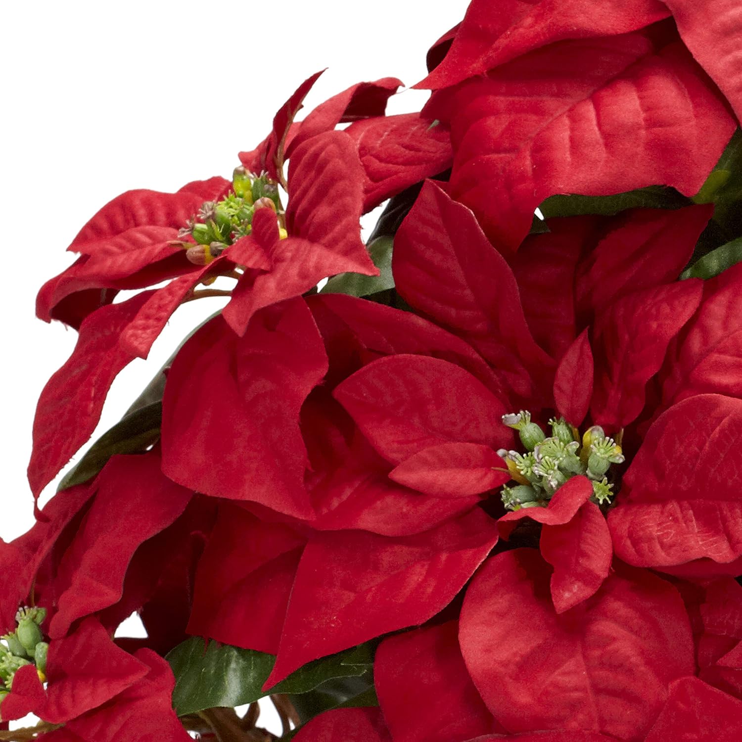 Nearly Natural 22in Poinsettia Silk Decor Arrangement