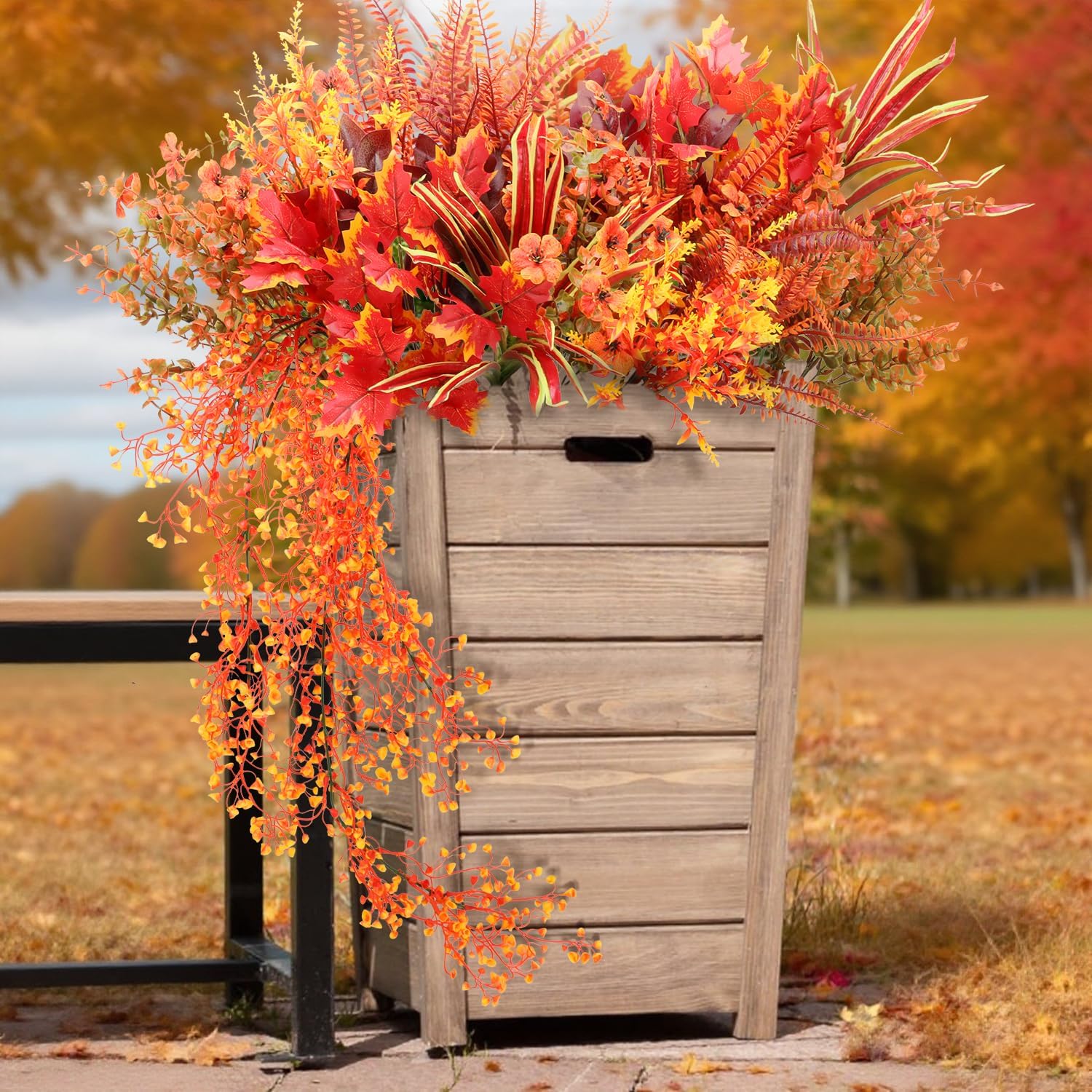 15 Bundles Artificial Plants Fall Greenery Outdoor Decor
