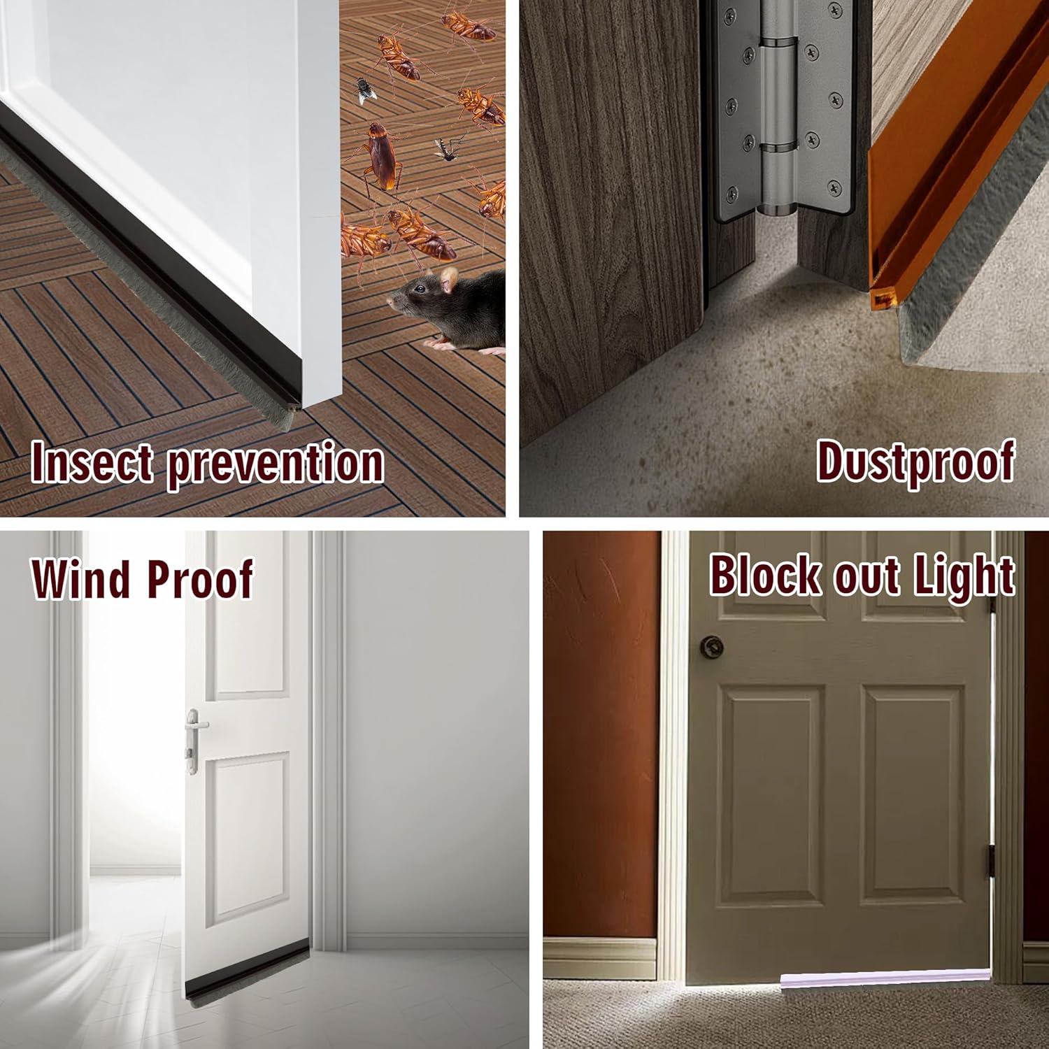 Door Draft Stopper Bottom Seal 39 In