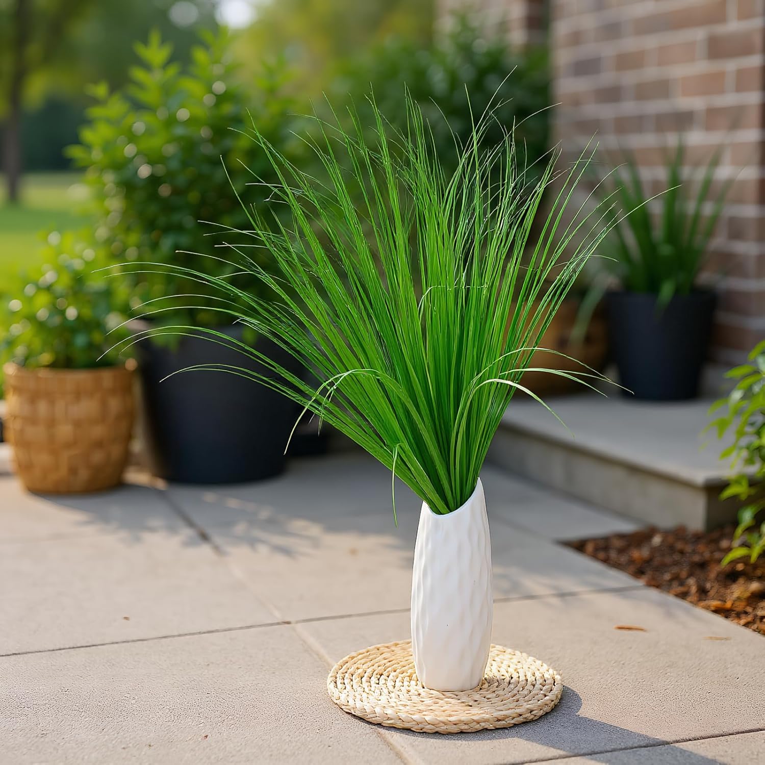 20Pcs Artificial Grass Fake Grass Artificial Shrub Plants 1