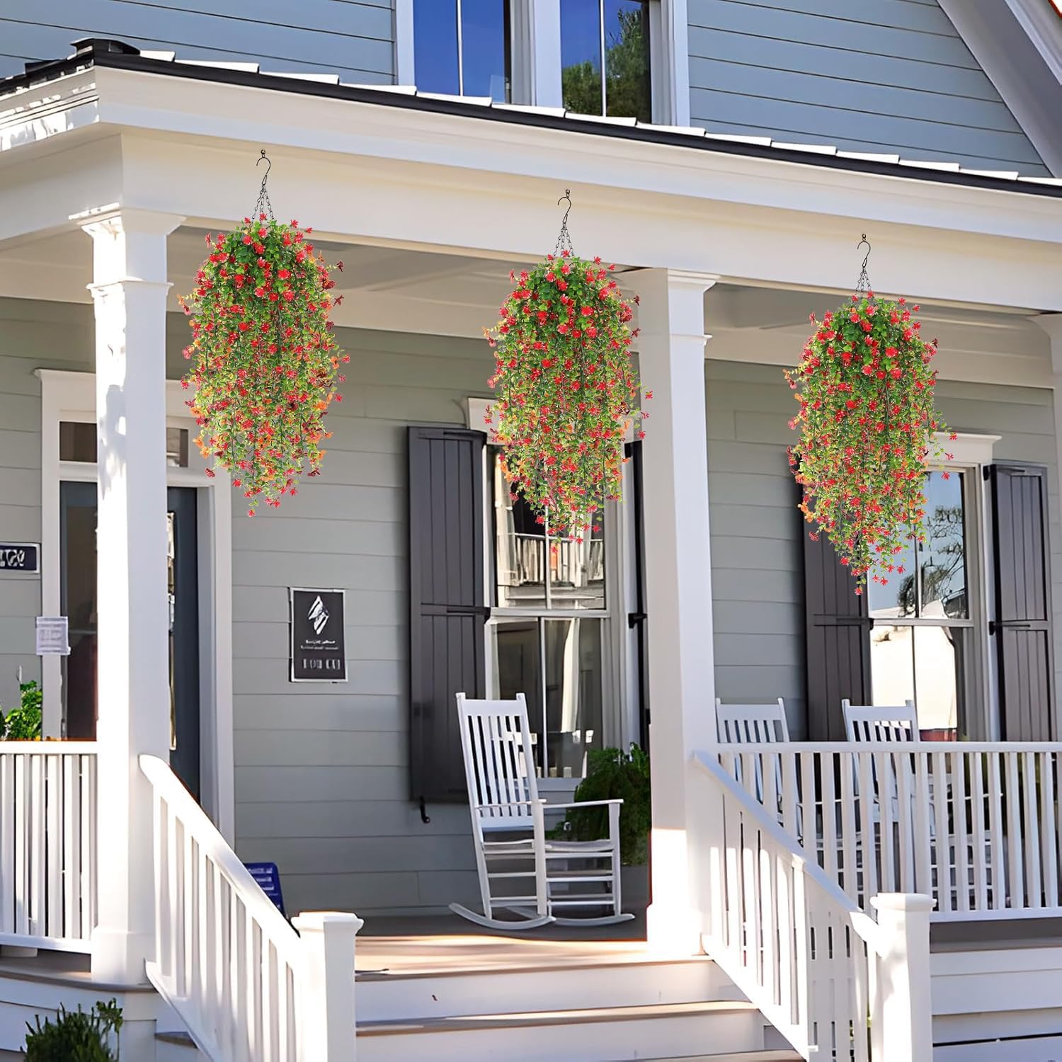 WEISPARK Artificial Hanging Flowers 4pcs Garland