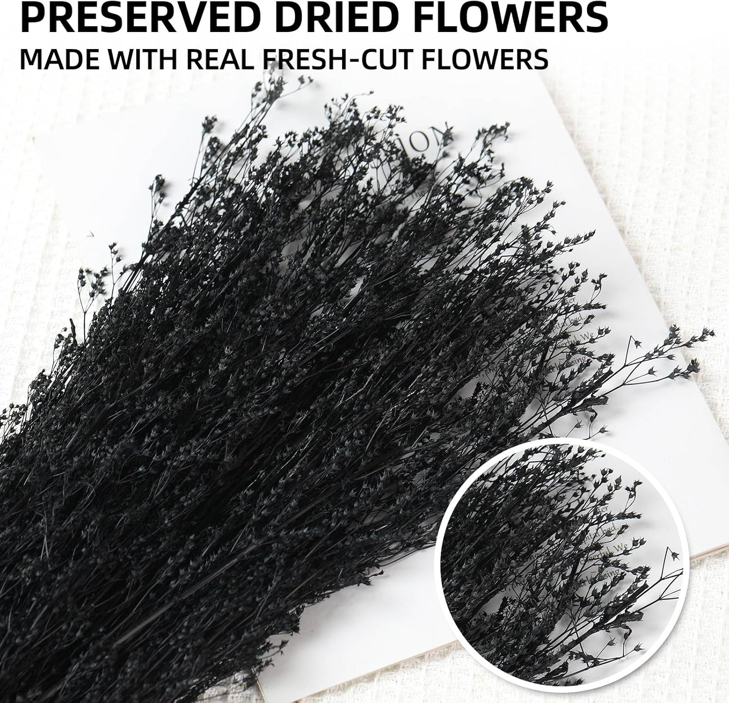 Tavkite Dried Babys Breath Bouquet 17 Inch Black