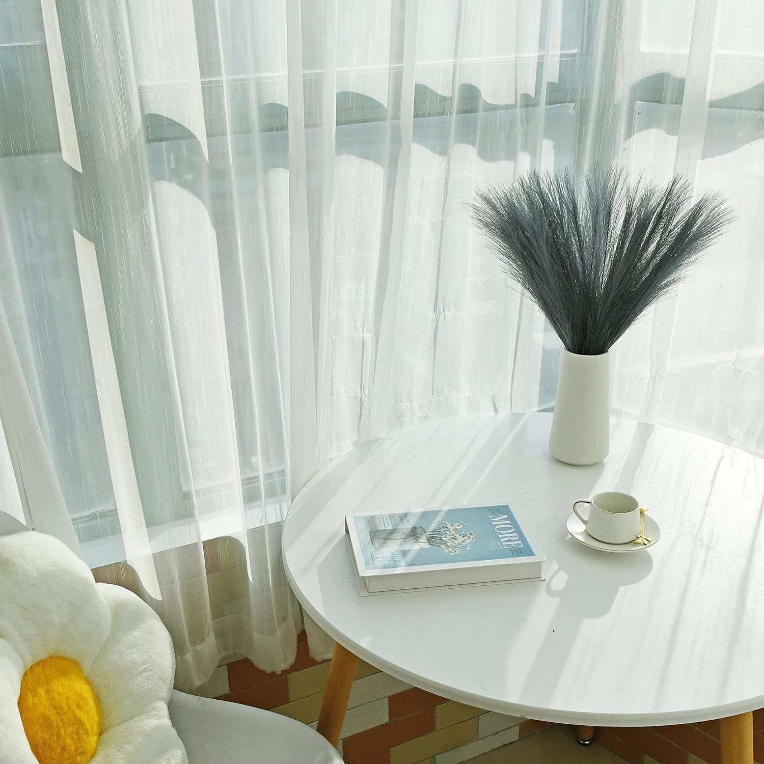 Mandys Grey Silk Pampas Grass Bouquet 20 Stems