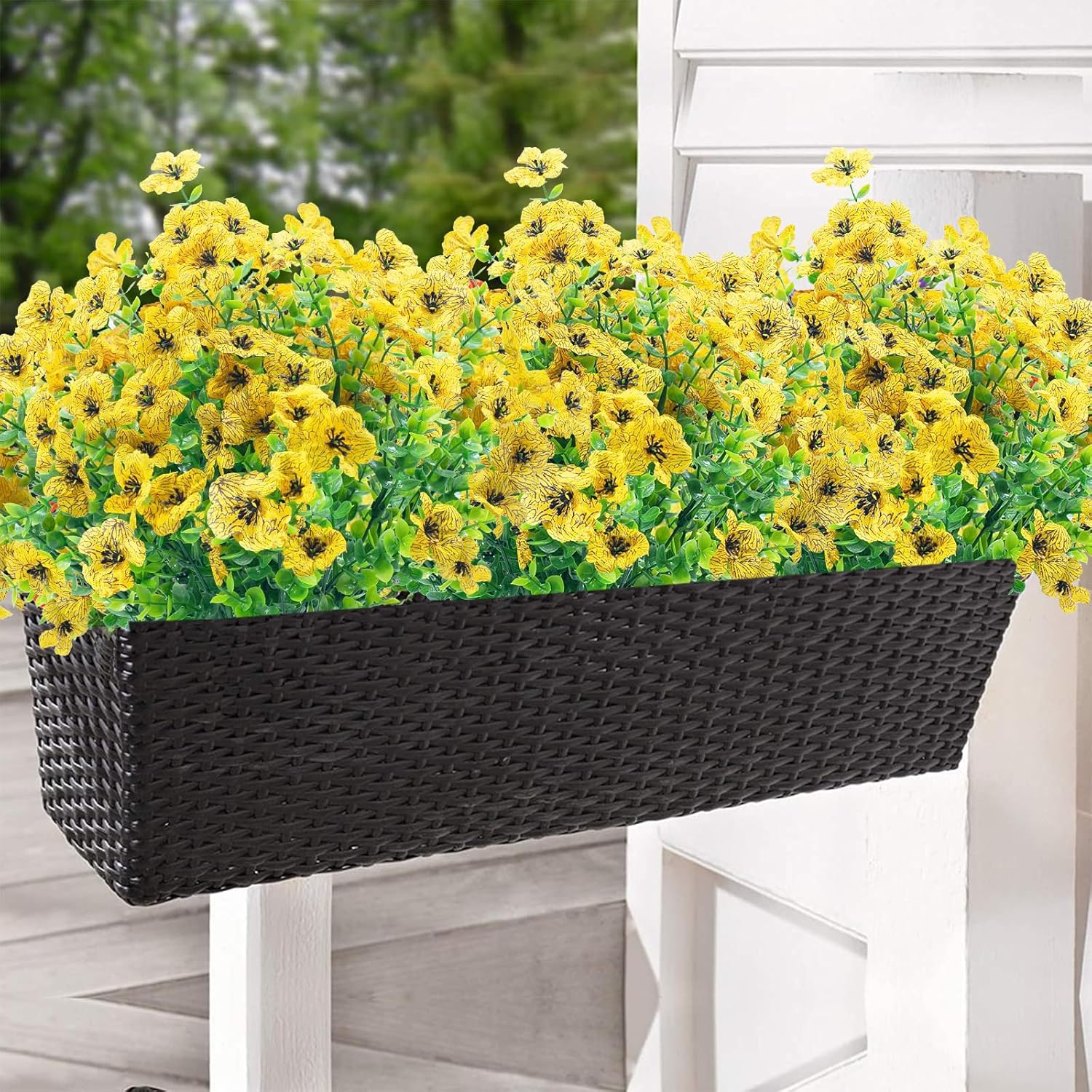 NOV FIRE Outdoor Artificial Flowers 8 Bundles
