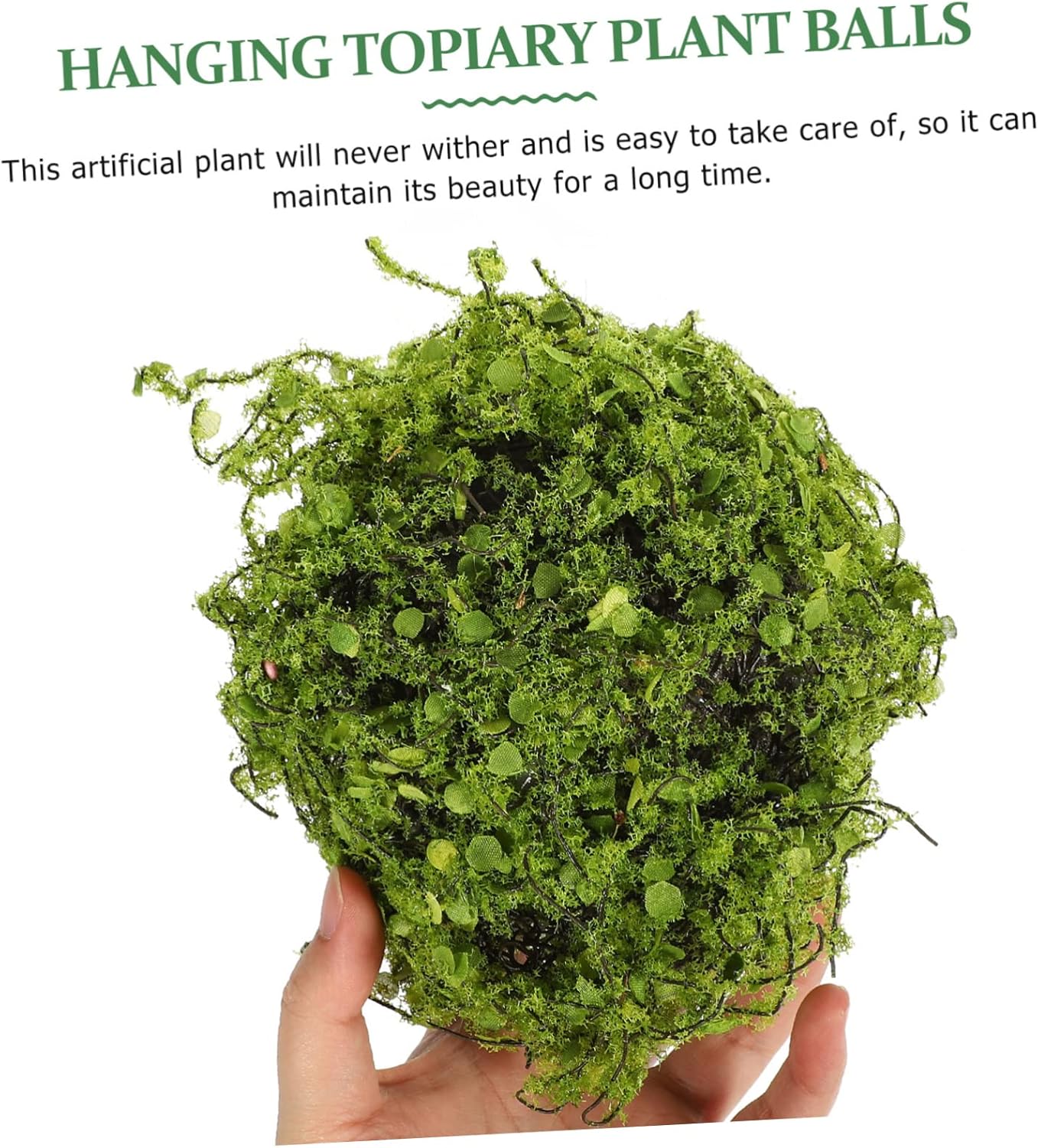 ERINGOGO Artificial Plant Balls 3pcs Hanging Topiary Decor