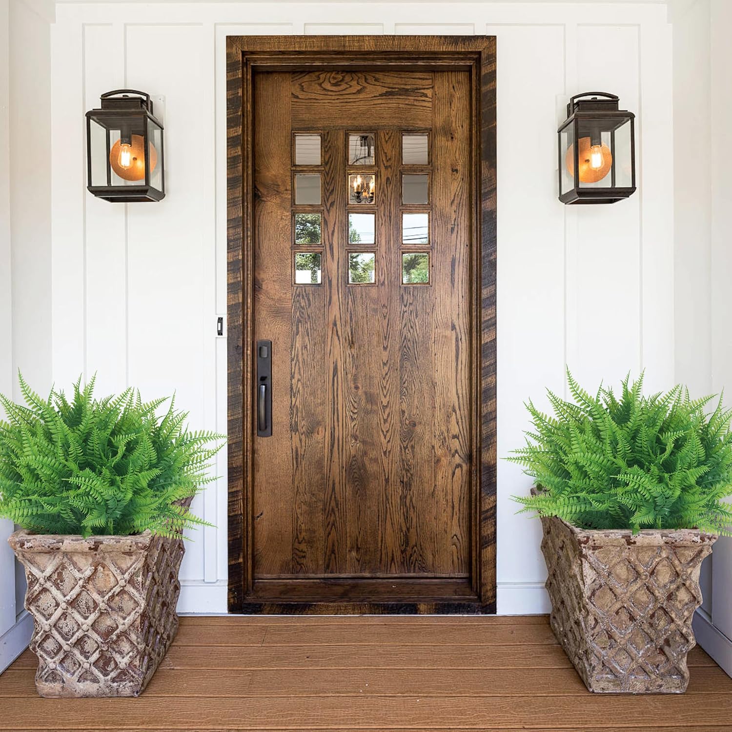 ZERRO 16 Piece Artificial Boston Fern Set