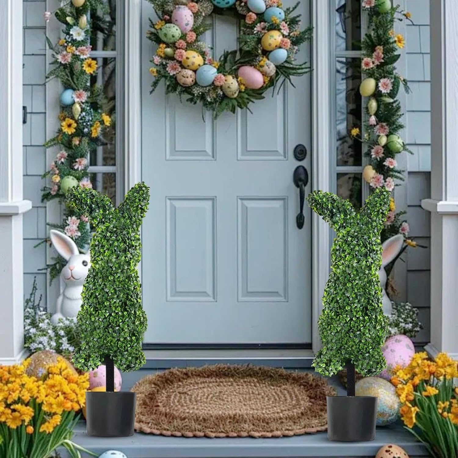 Easter Bunny Shaped Topiary Artificial Tree 30