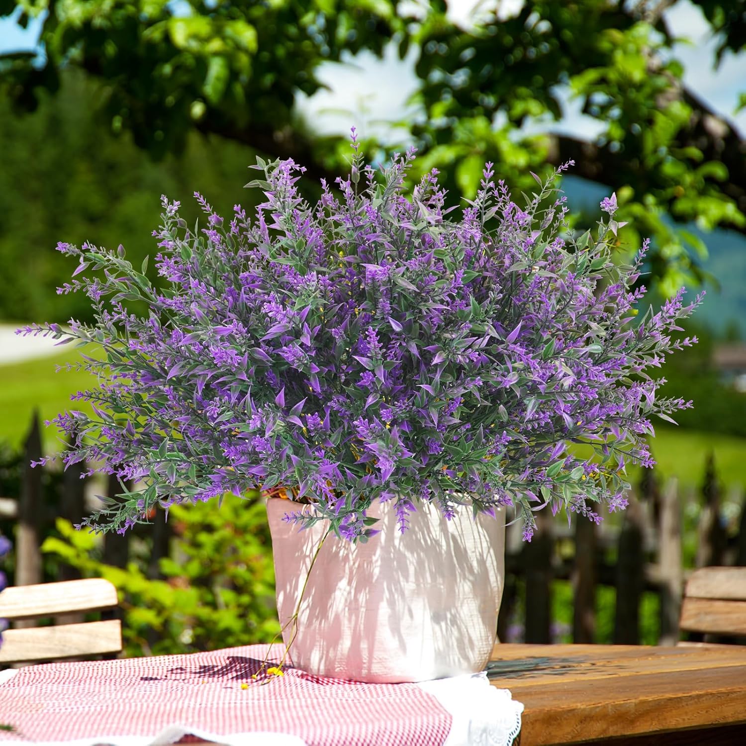 42 Pcs UV Resistant Artificial Lavender Flowers