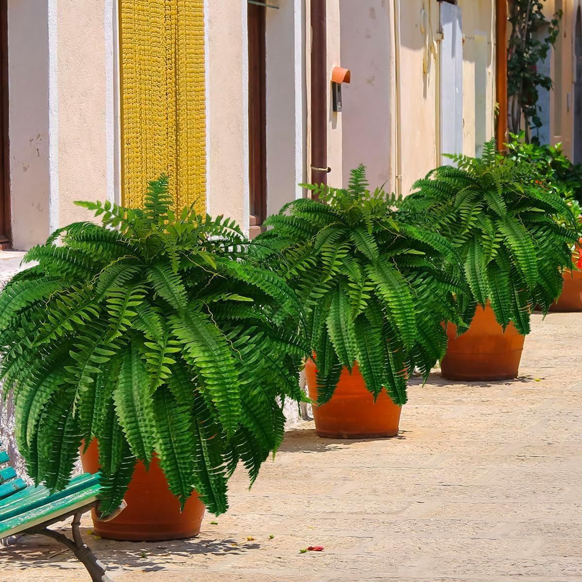DACHUI 48 Inch Artificial Boston Fern Bush 88 Branches