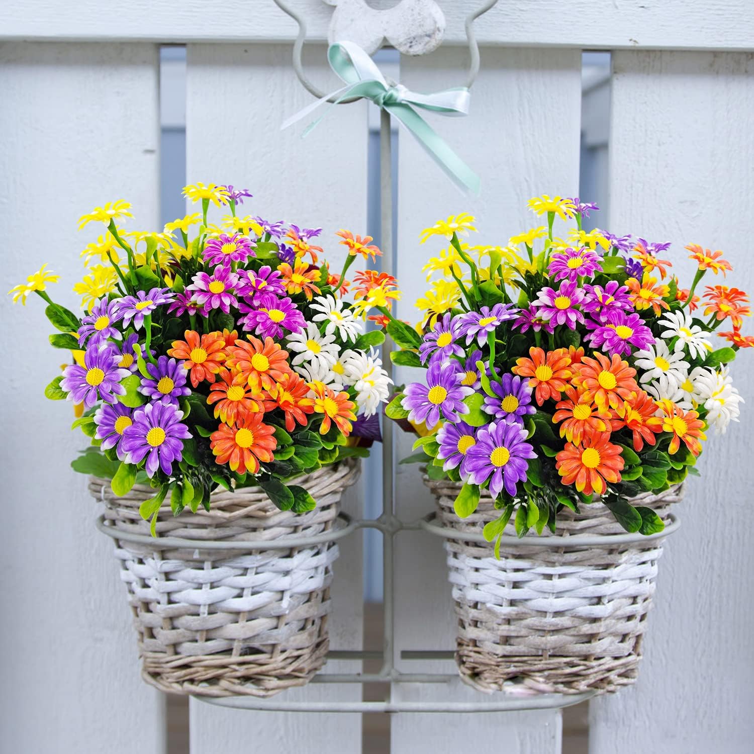 Artificial Flowers for Outdoor Front Porch Decor