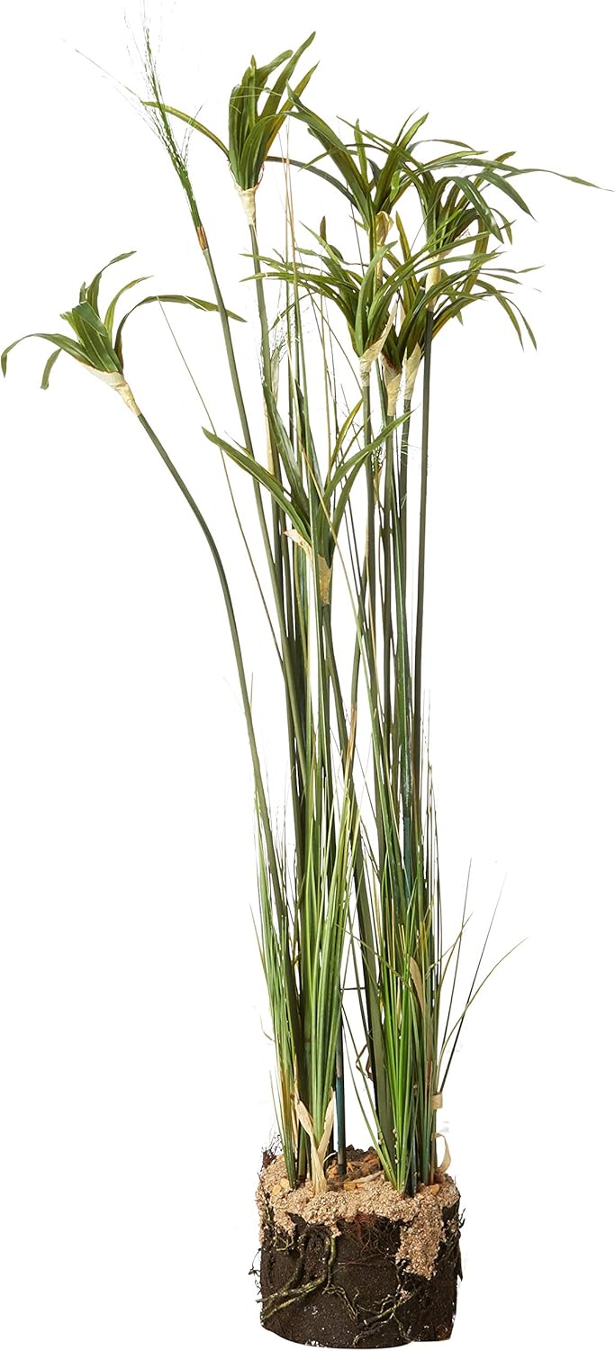 Nearly Natural Papyrus Plant with Faux Soil