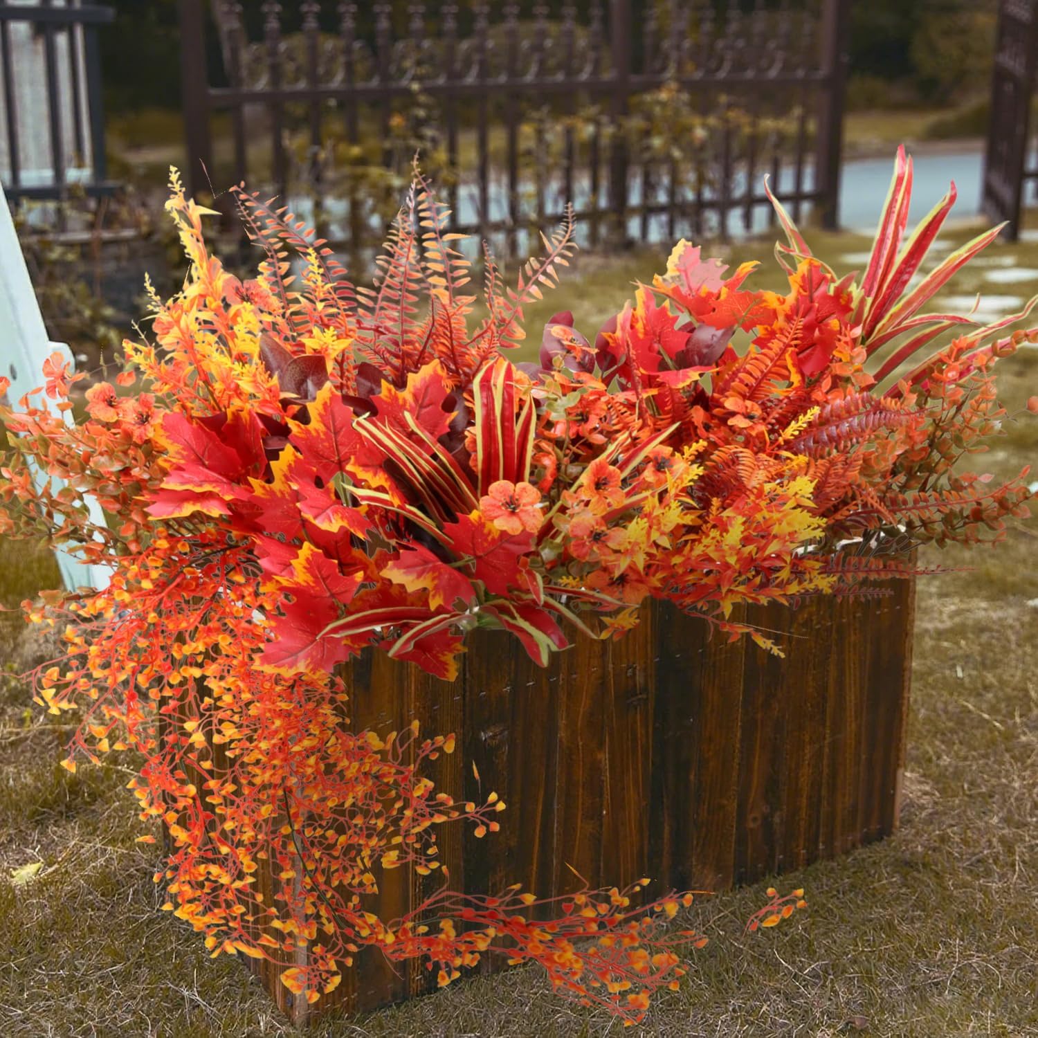 15 Bundles Artificial Plants Fall Greenery Outdoor Decor