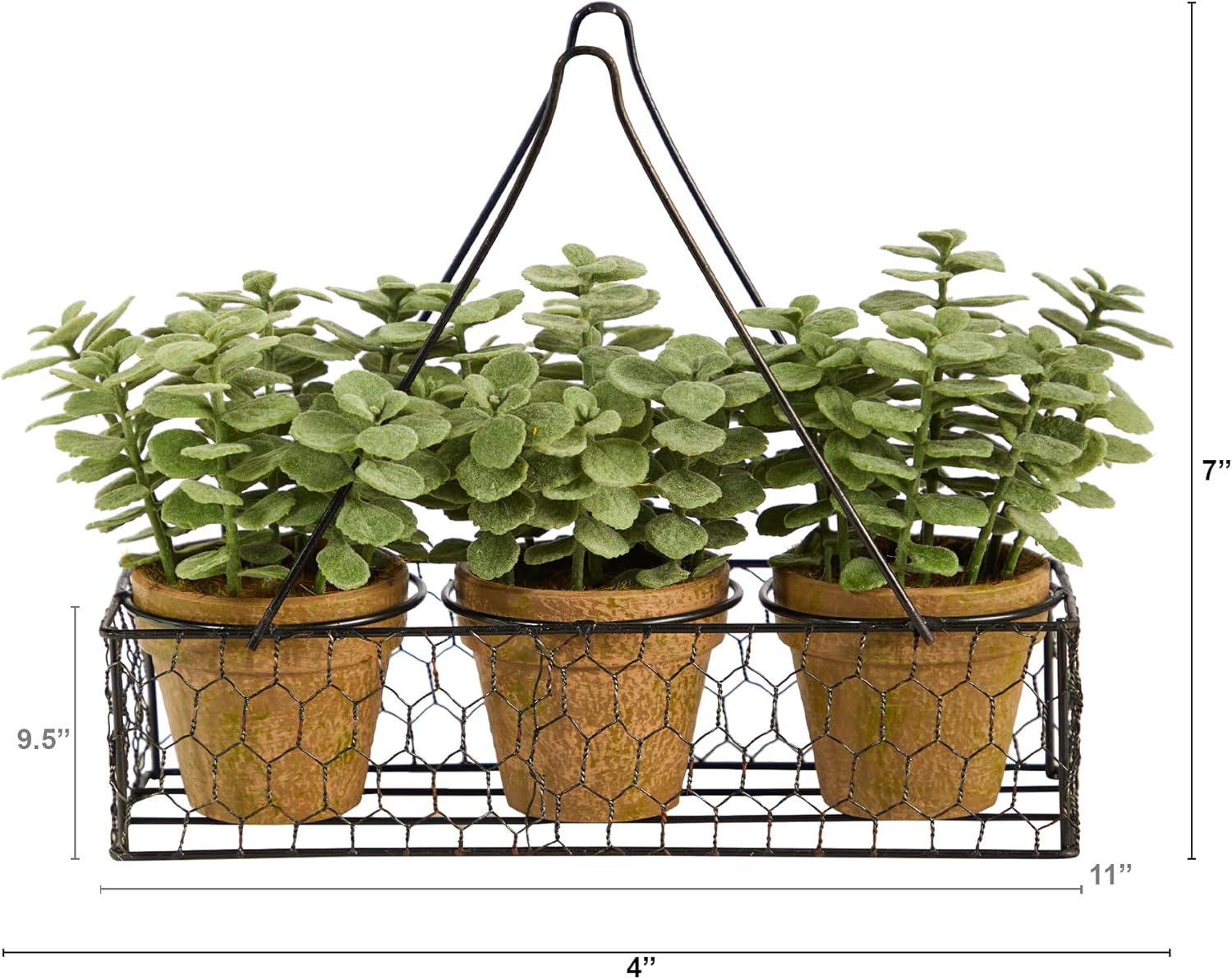 Nearly Natural 7 Inch Mini Jade Artificial Plant Set