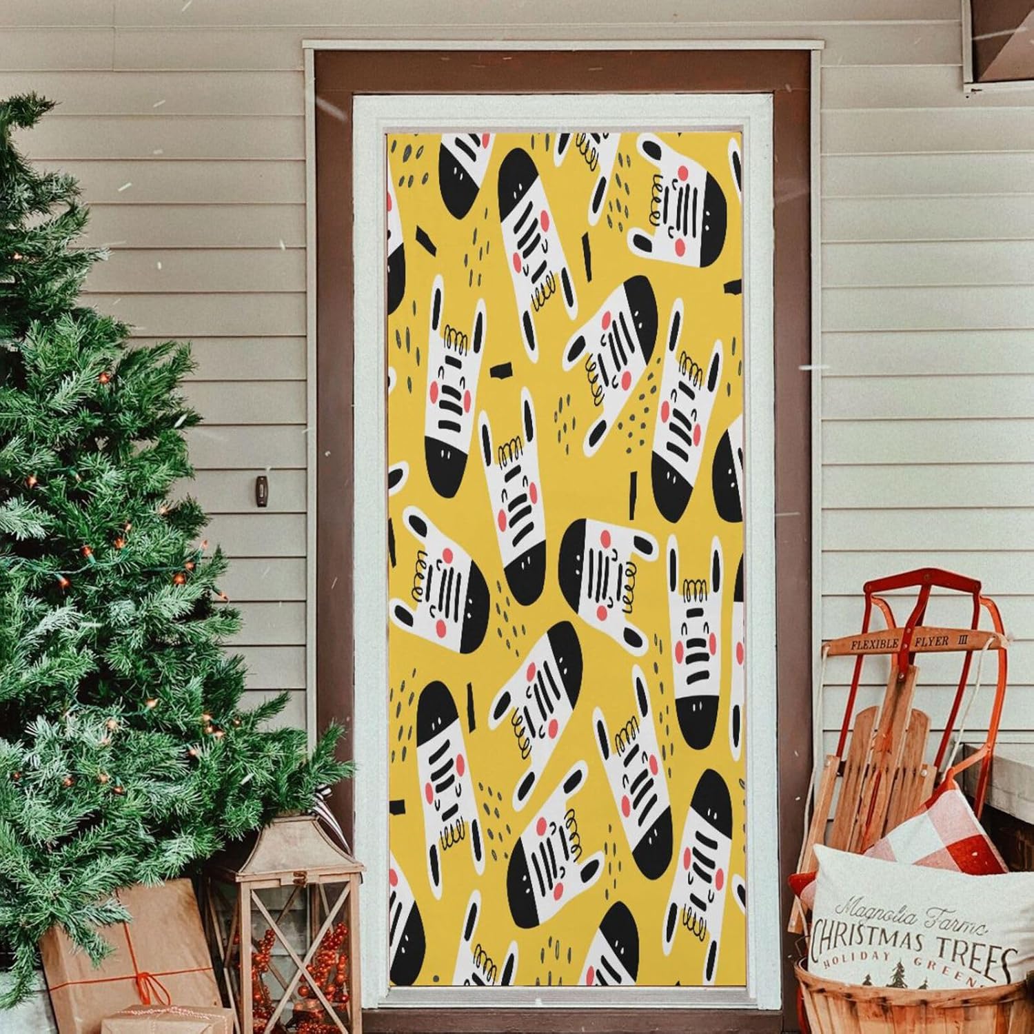 Susiyo Cartoon Zebras Halloween Door Cover 32x79in