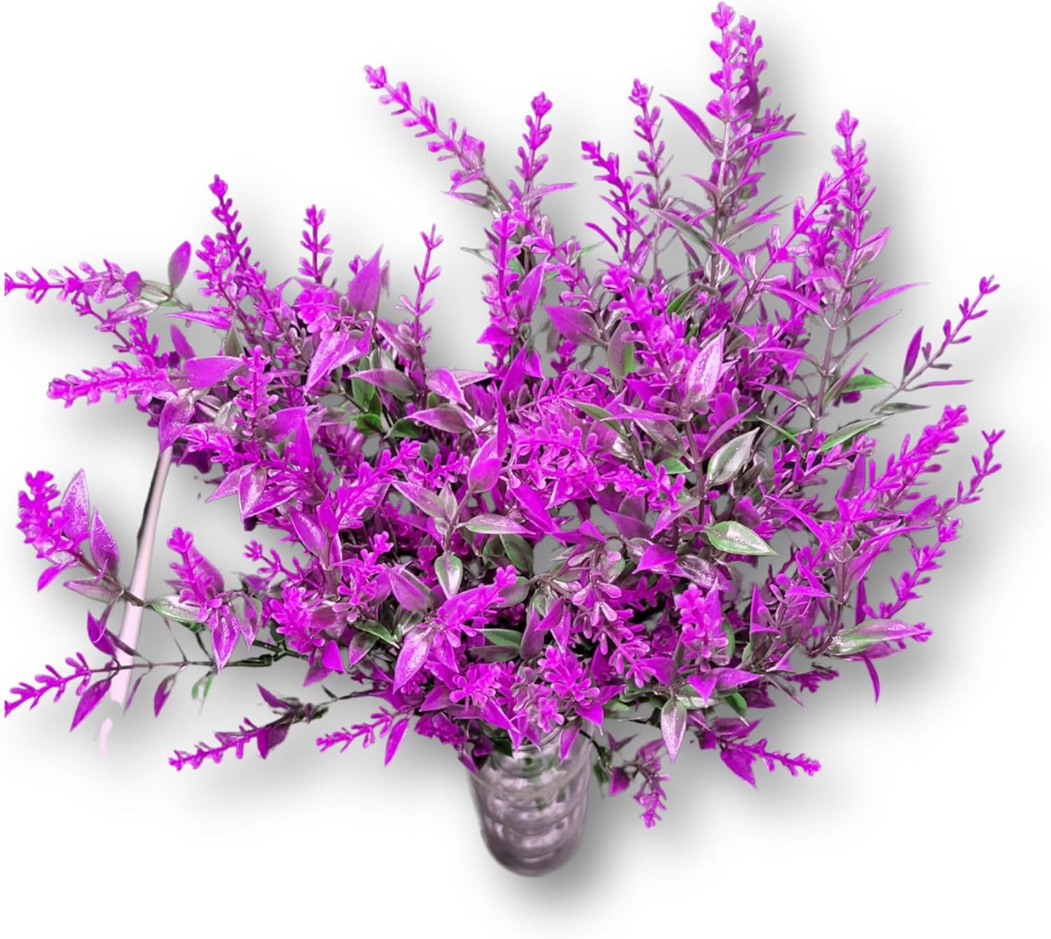 Red Artificial Lavender Flowers 8 Bundles UV Resistant Hanging Planter Fence Bouquet Filler