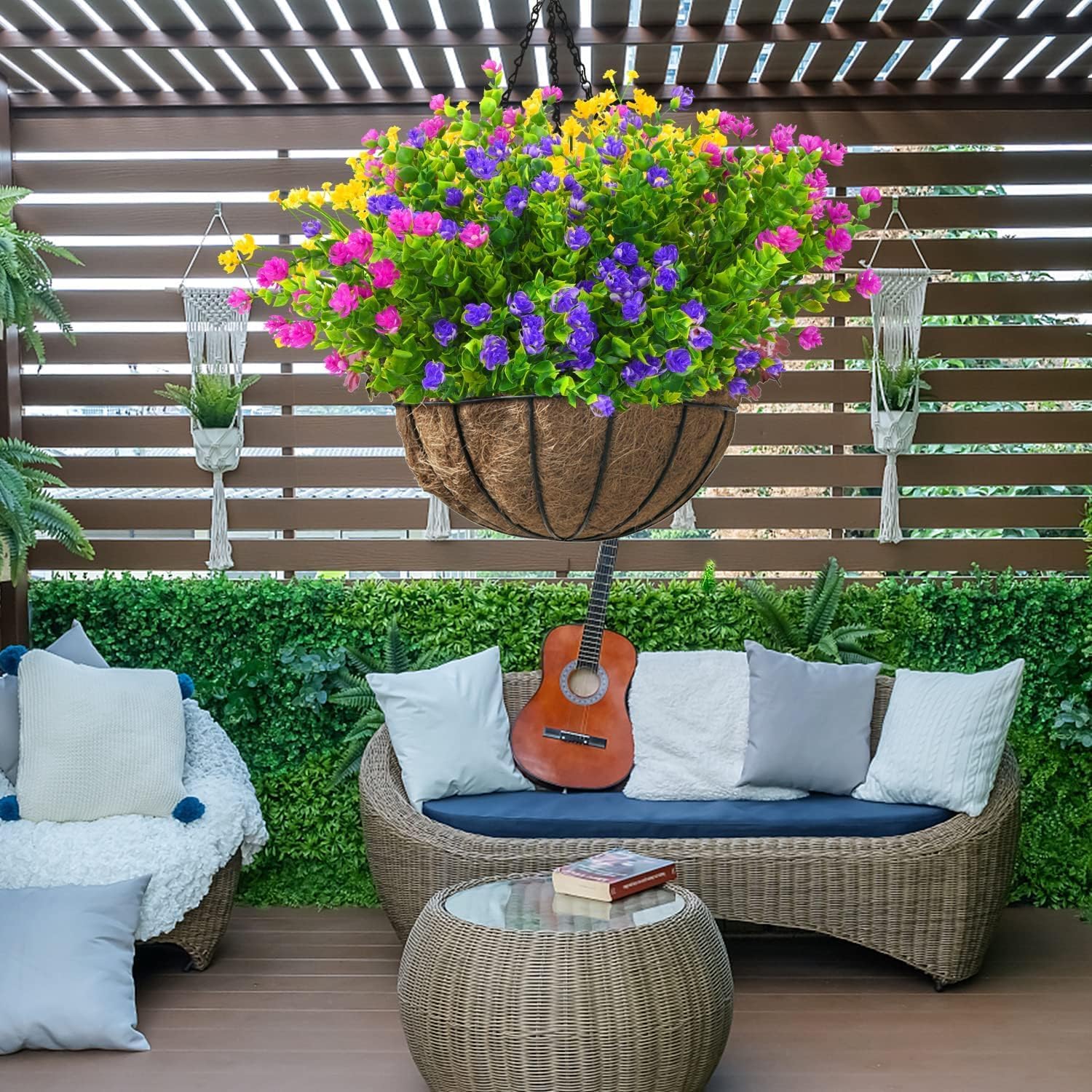 12 Bundle Artificial Flowers for Outdoor Decoration