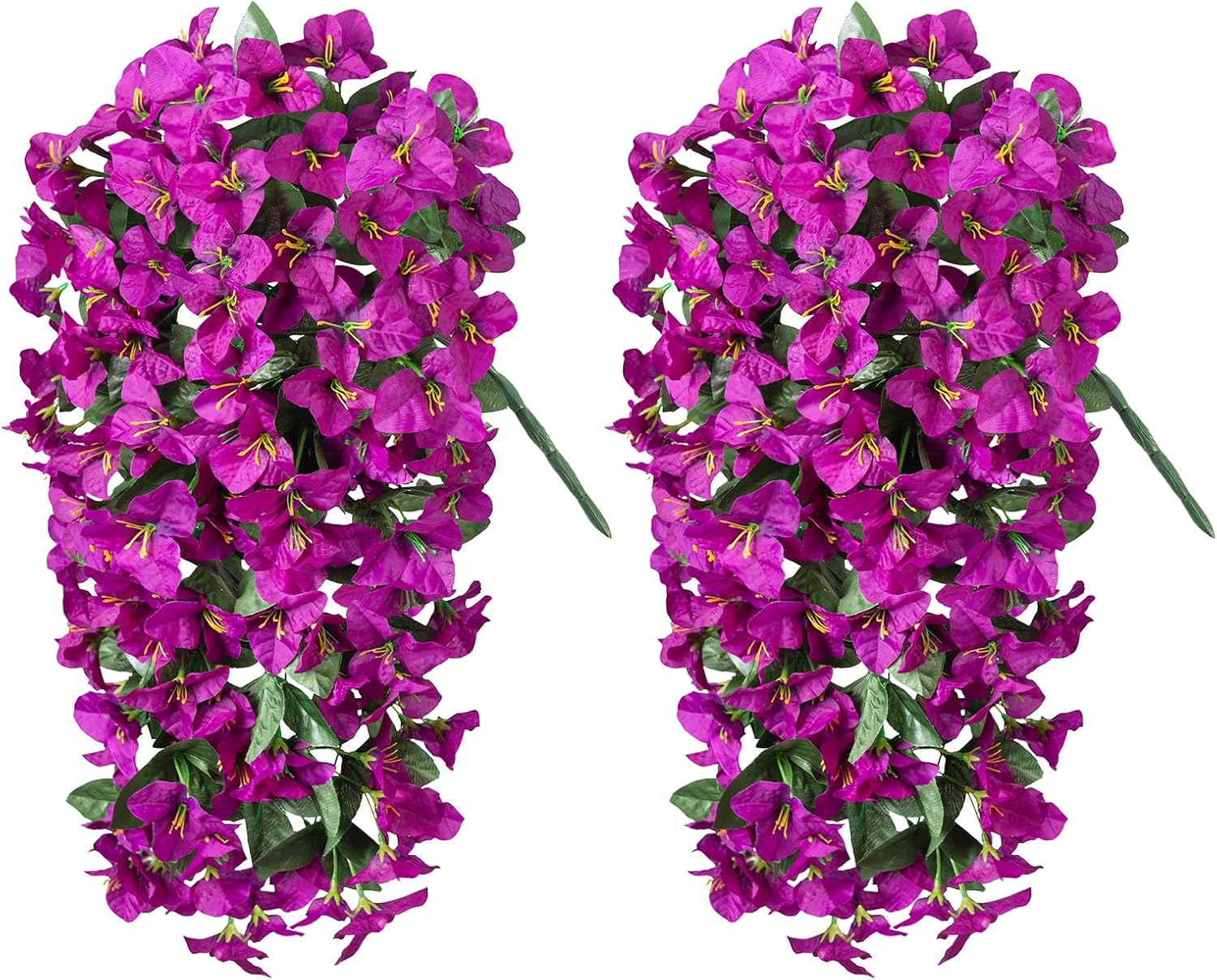 2 pcs Artificial Bougainvillea Flowers for Outdoor Decoration